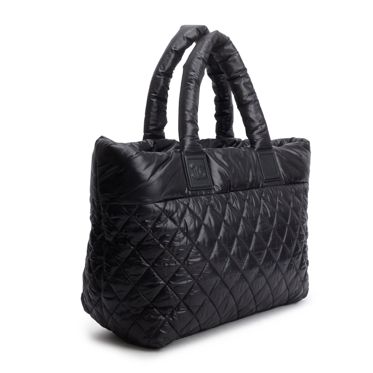 Chanel Black Nylon Quilted Large Coco Cocoon Tote