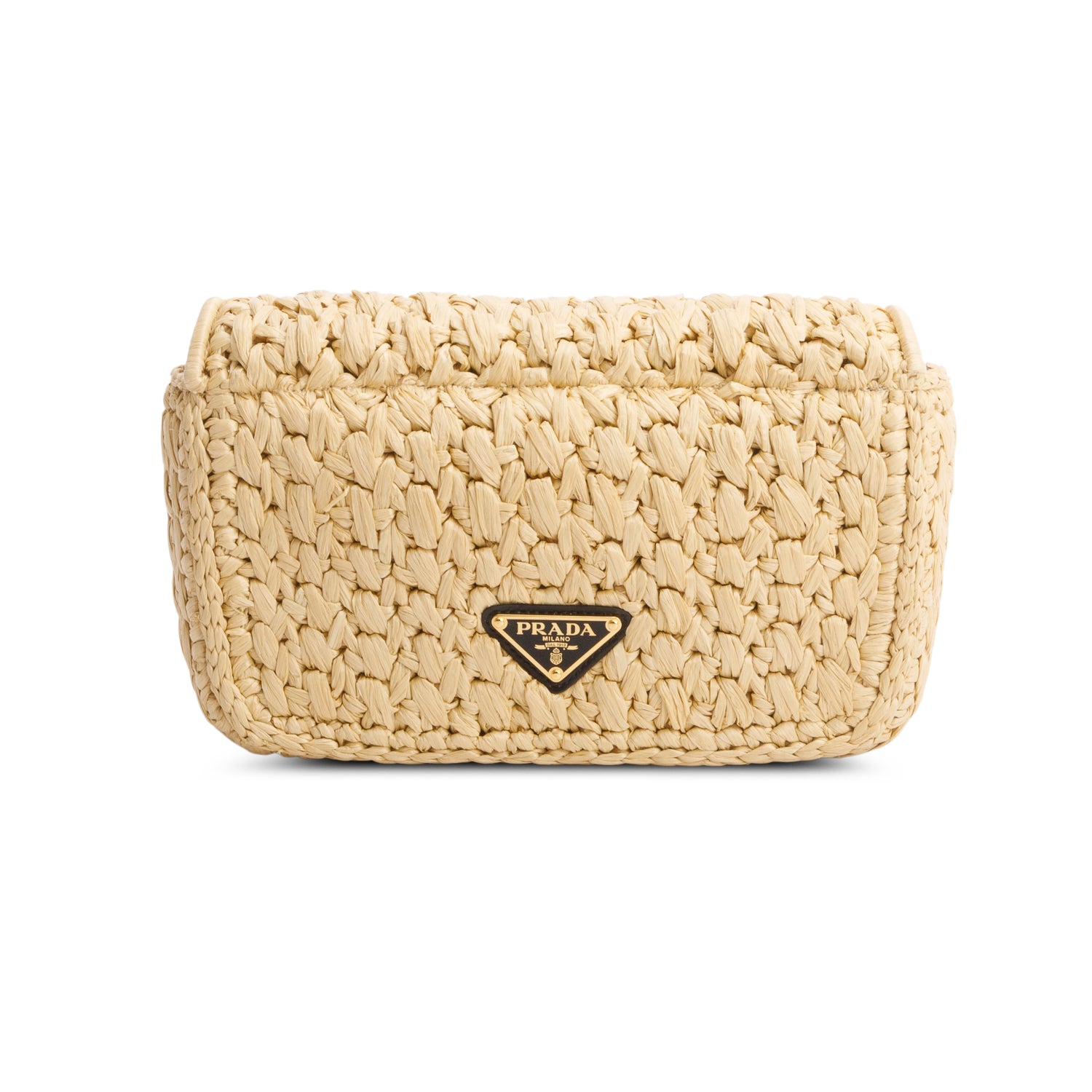Prada Yarn Raffia Effect Crochet Shoulder Bag