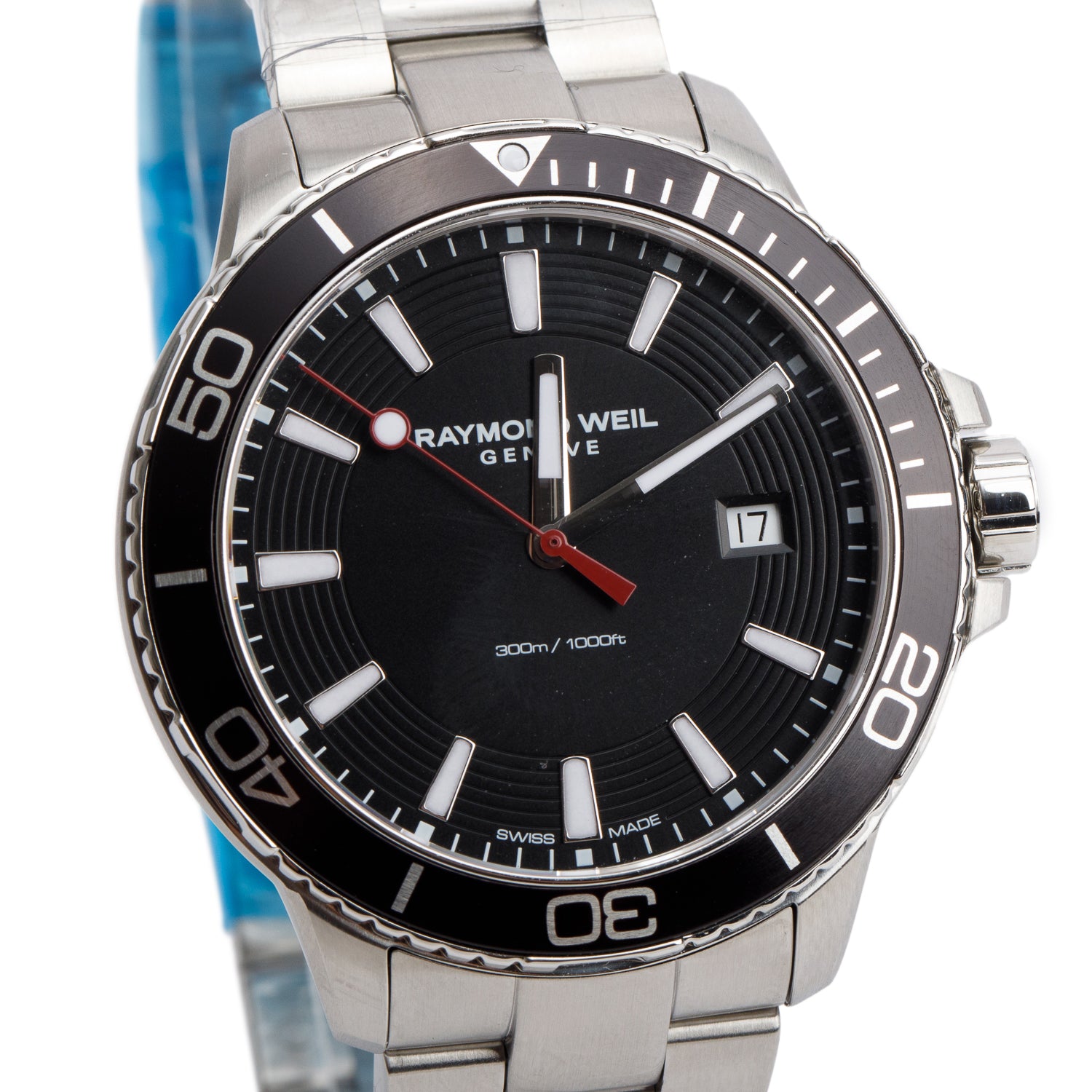 Raymond Weil Stainless Steel Tango 42 MM Quartz Watch Black Dial 8260