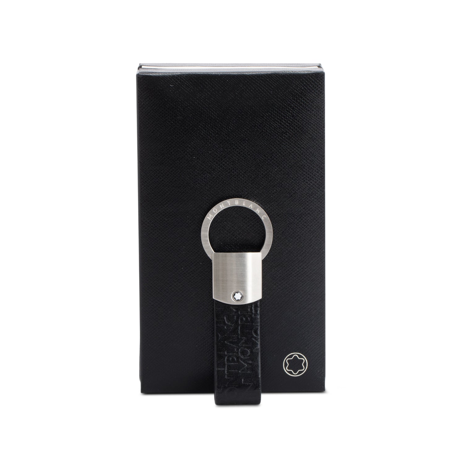 Montblanc Black Leather Loop Key Holder w/ Box