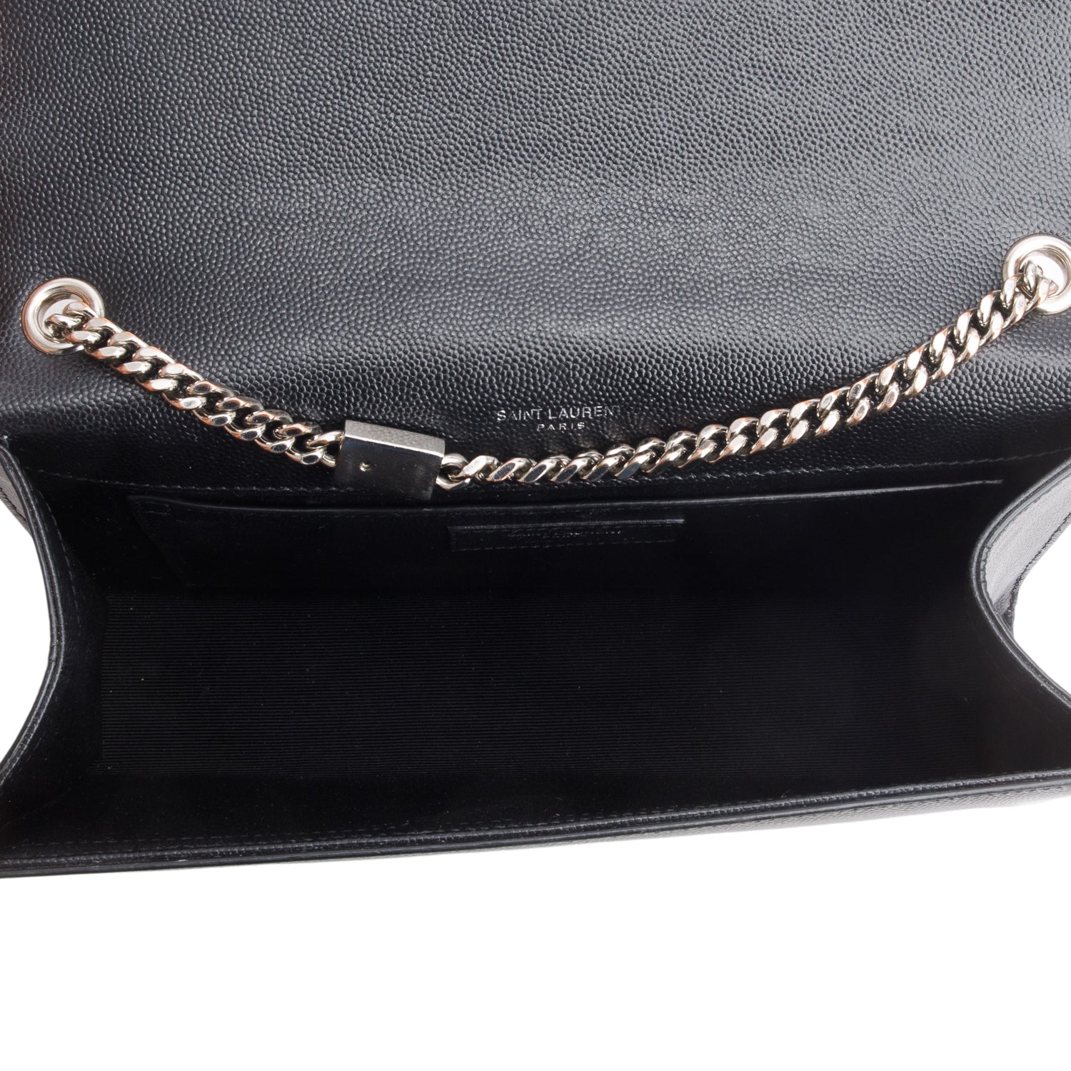 Saint Laurent 2022 Black Grain De Poudre Medium Kate Bag