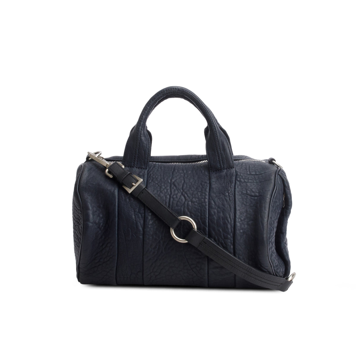 Alexander Wang Navy Pebbled Lambskin Rocco Bag w/ Strap – OLIVER'S