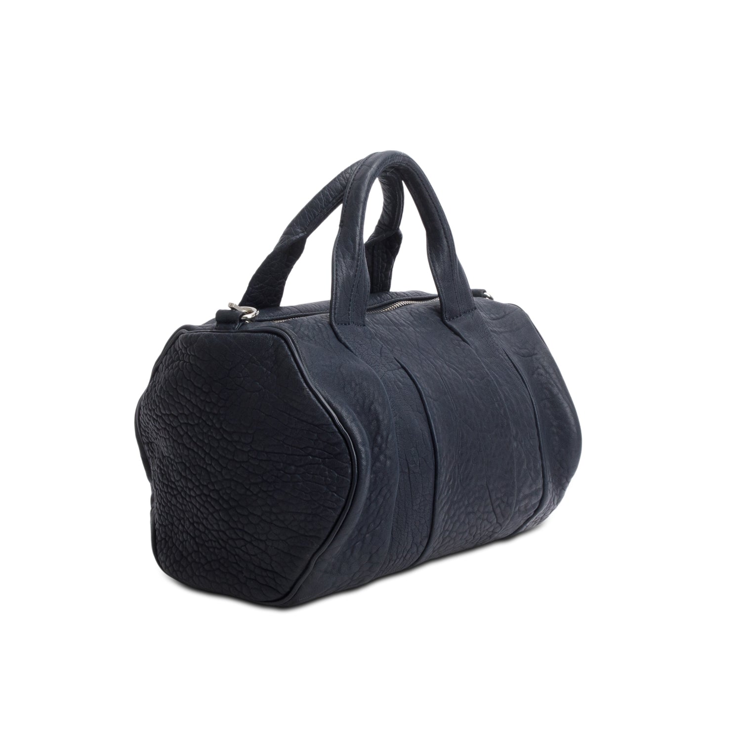 Alexander Wang Navy Pebbled Lambskin Rocco Bag w/ Strap