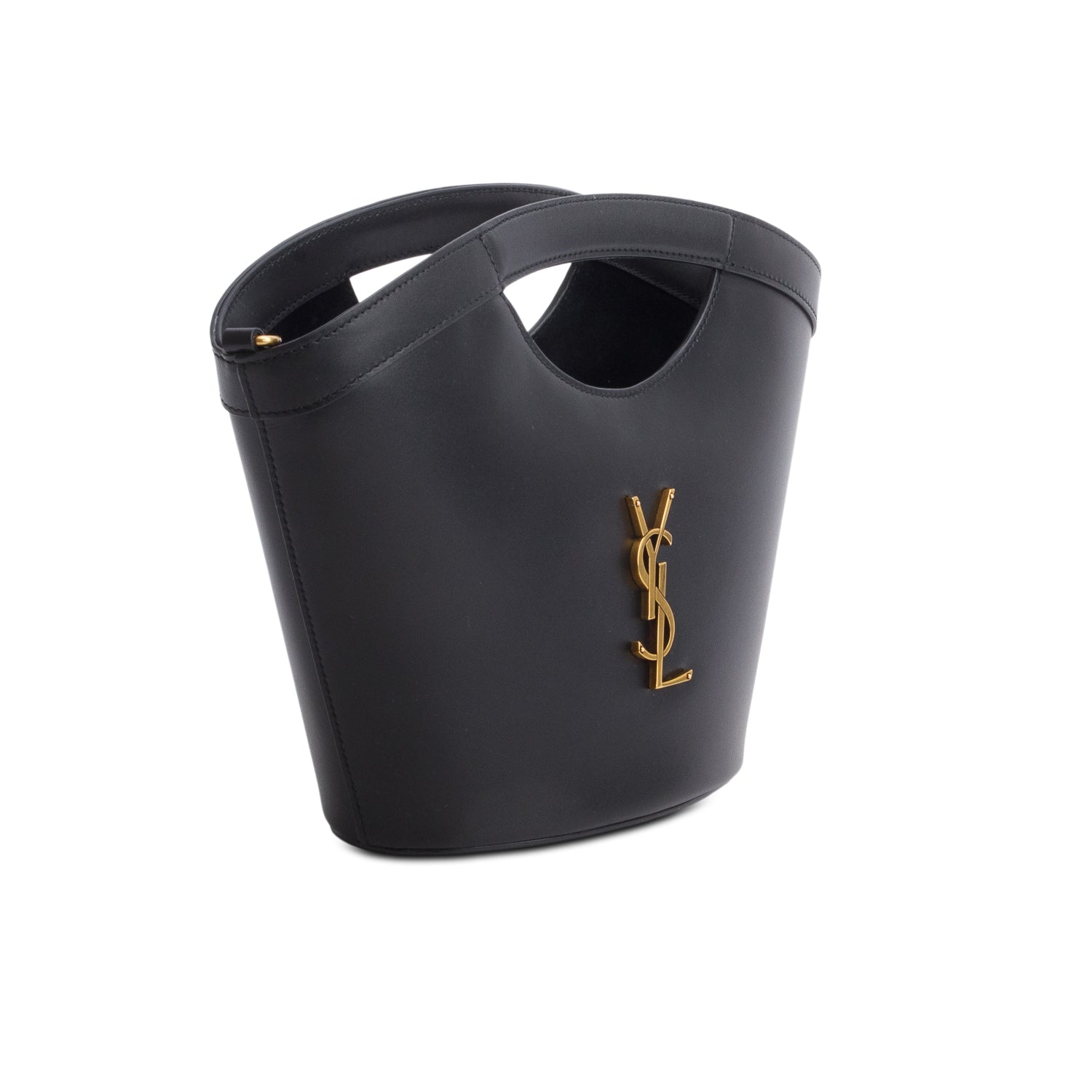 Saint Laurent 2024 Black Lambskin Celia Mini Tote w/ Strap