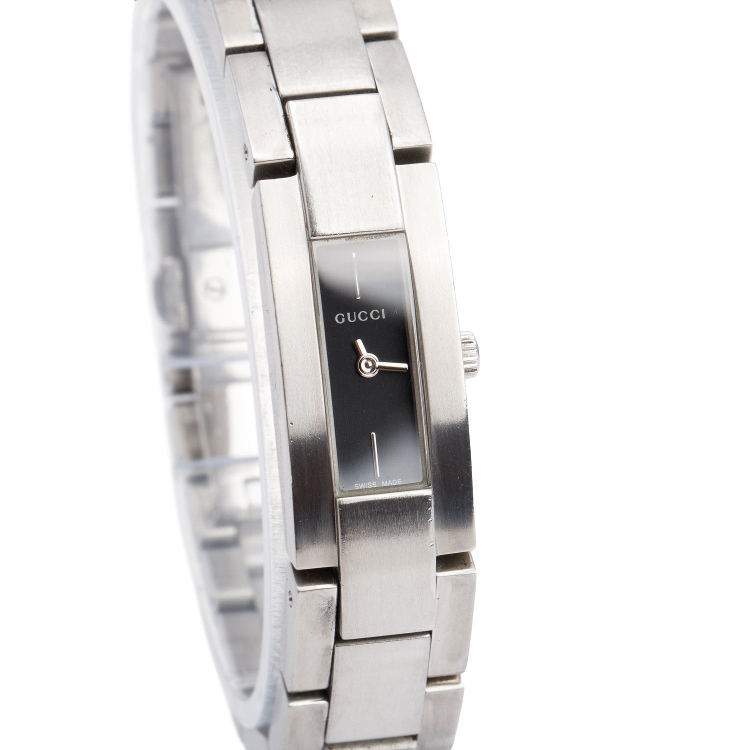 Gucci Stainless Steel 4600L Series Quartz Watch Black Dial
