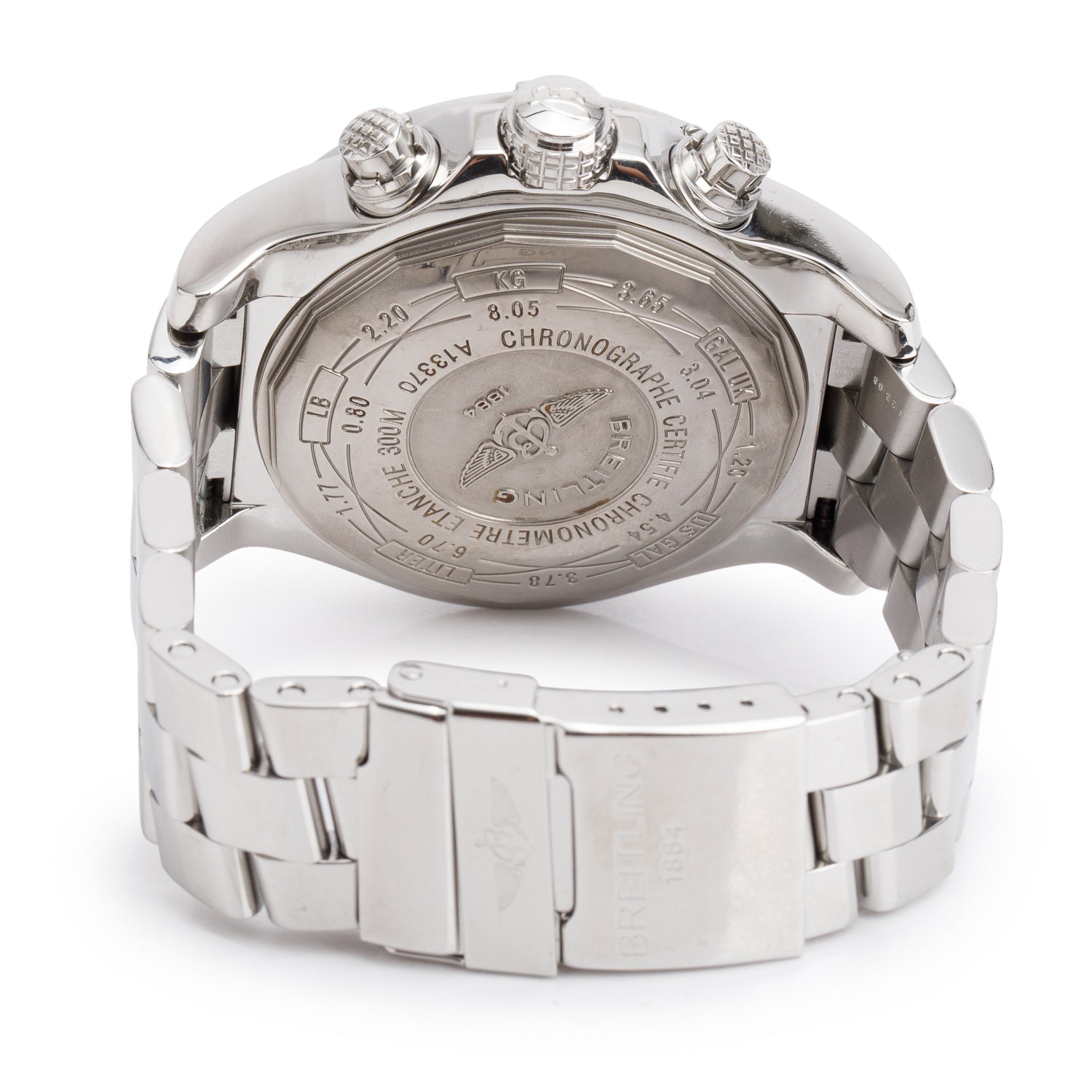Breitling Stainless Steel Super Avenger 48 MM Automatic Chronograph Watch A13370 w/ Box & Papers