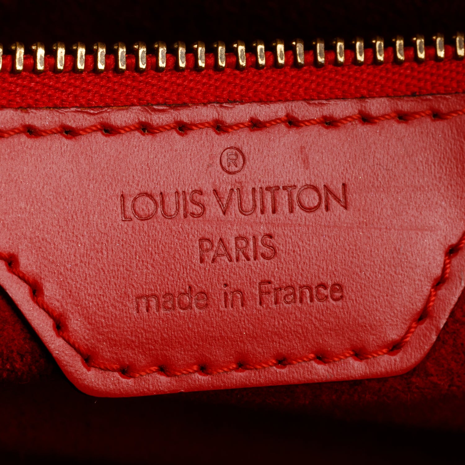 Louis Vuitton Vintage Red Epi Lussac Tote