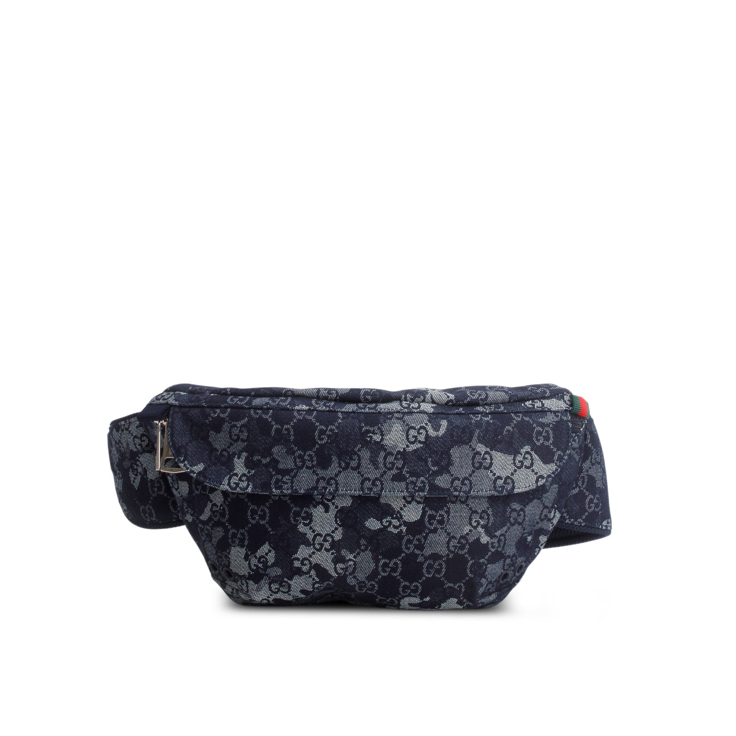 Gucci Blue Denim GG Monogram Camouflage Belt Bag