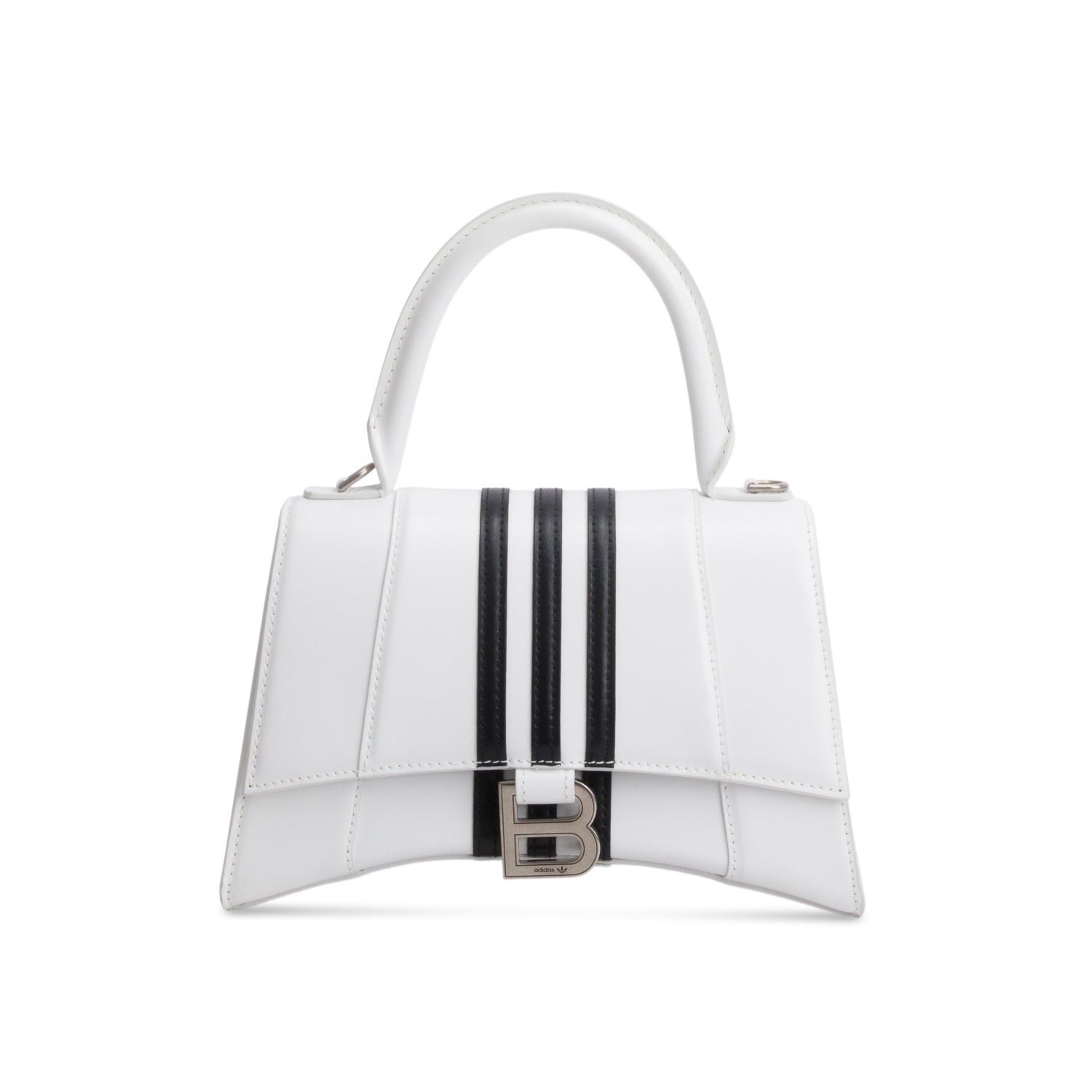 Balenciaga x Adidas Shiny Box Calfskin Small Hourglass w/ Strap