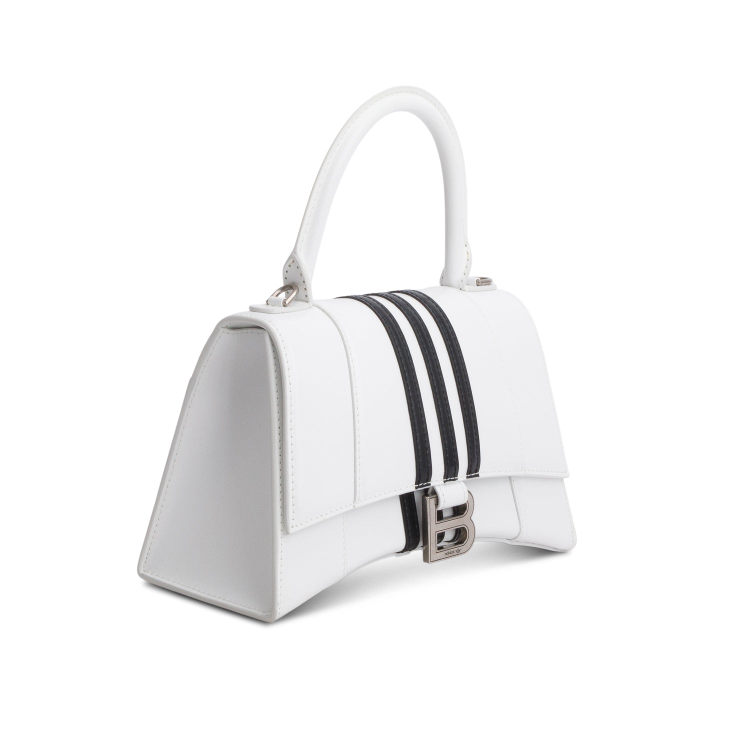 Balenciaga x Adidas Shiny Box Calfskin Small Hourglass w/ Strap