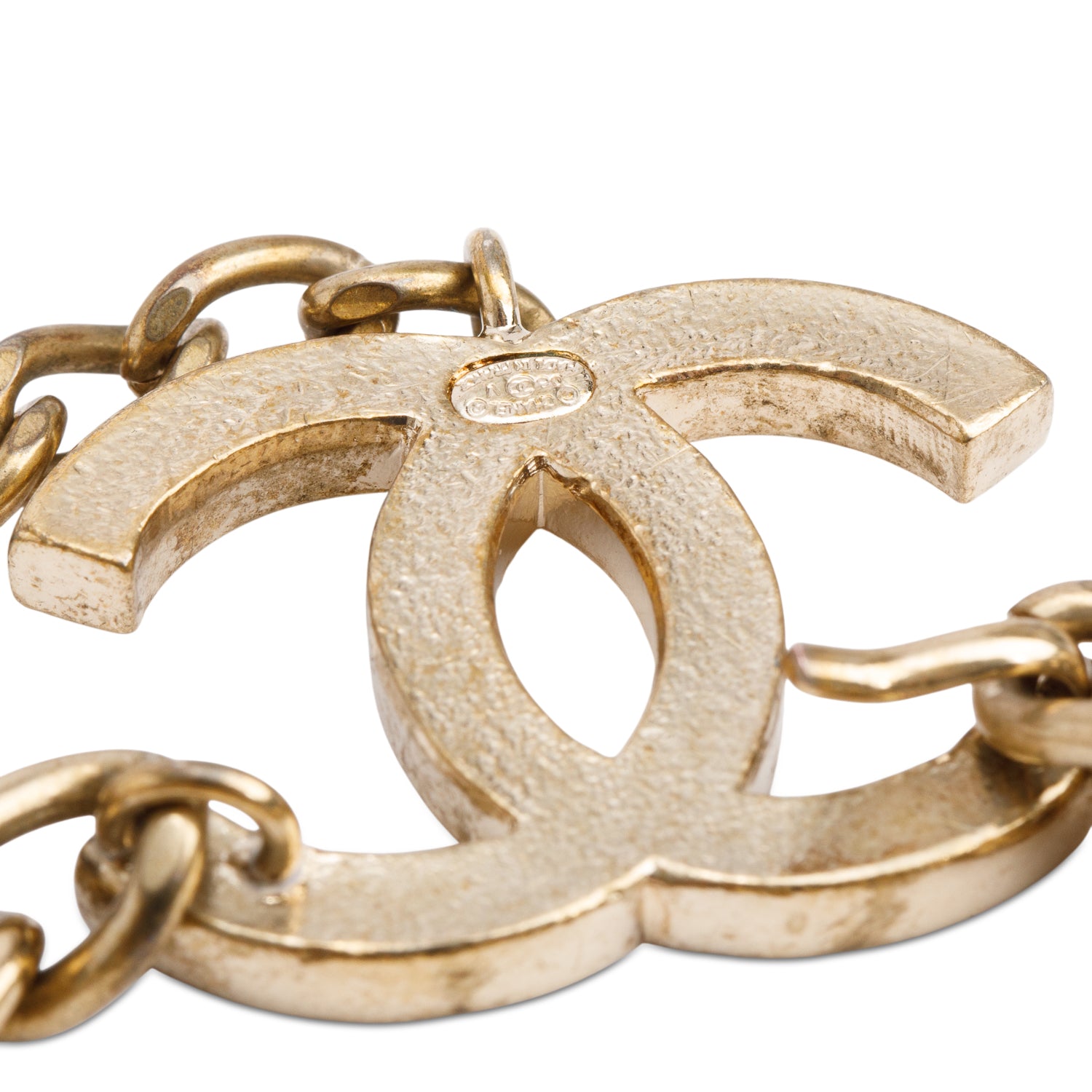 Chanel Gold-Plated Enamel CC Chain-Link Belt