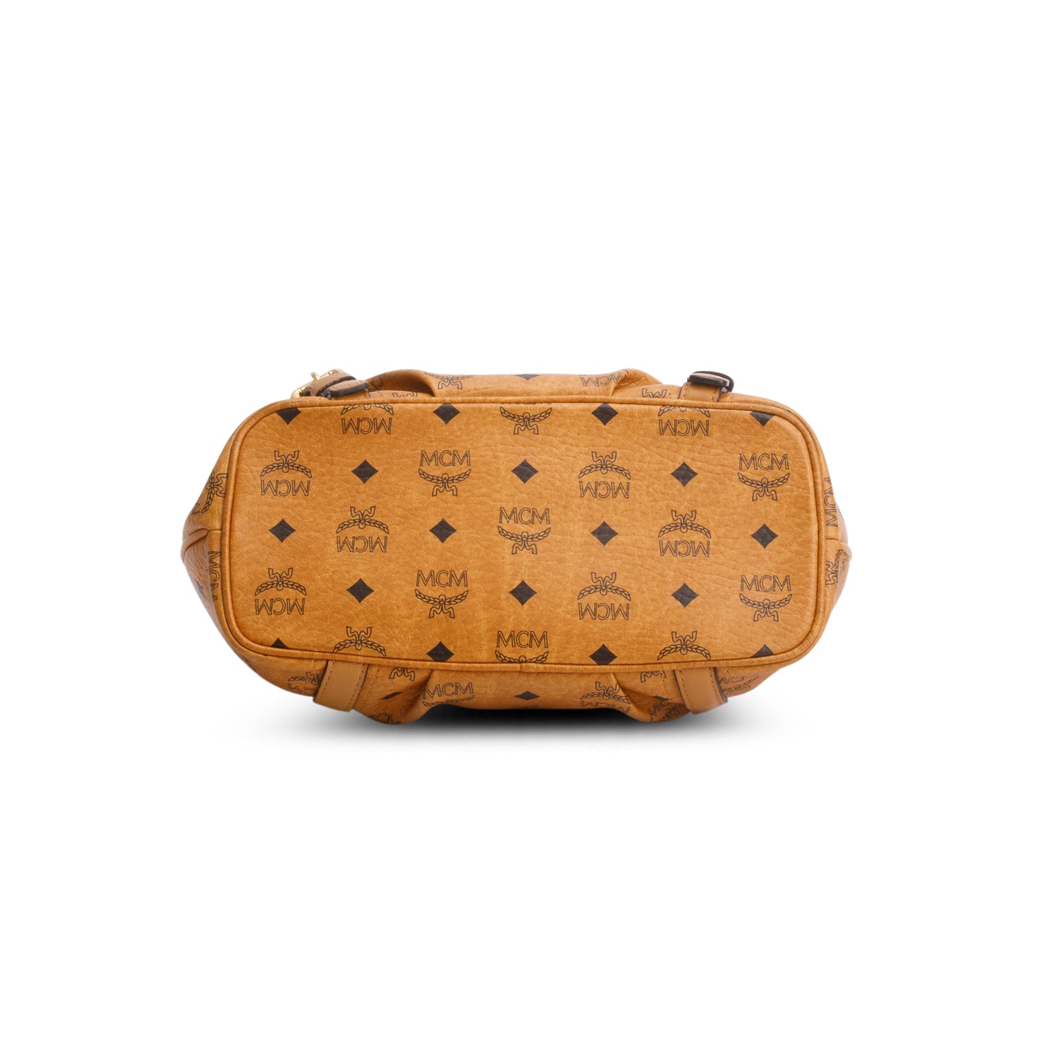 MCM Brown Visetos Essentials Shopper Tote w/ Strap
