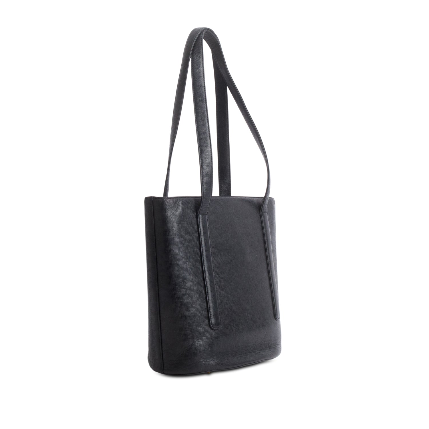 MCM Black Leather Studded Bucket Tote w/ Pouch