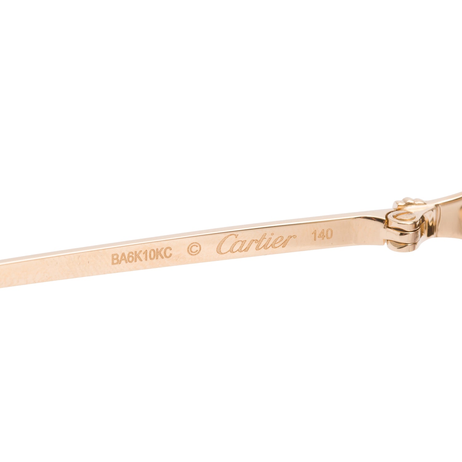 Cartier CT0550S Rimless Rectangle Classic C Motif Sunglasses w/ Box & Case