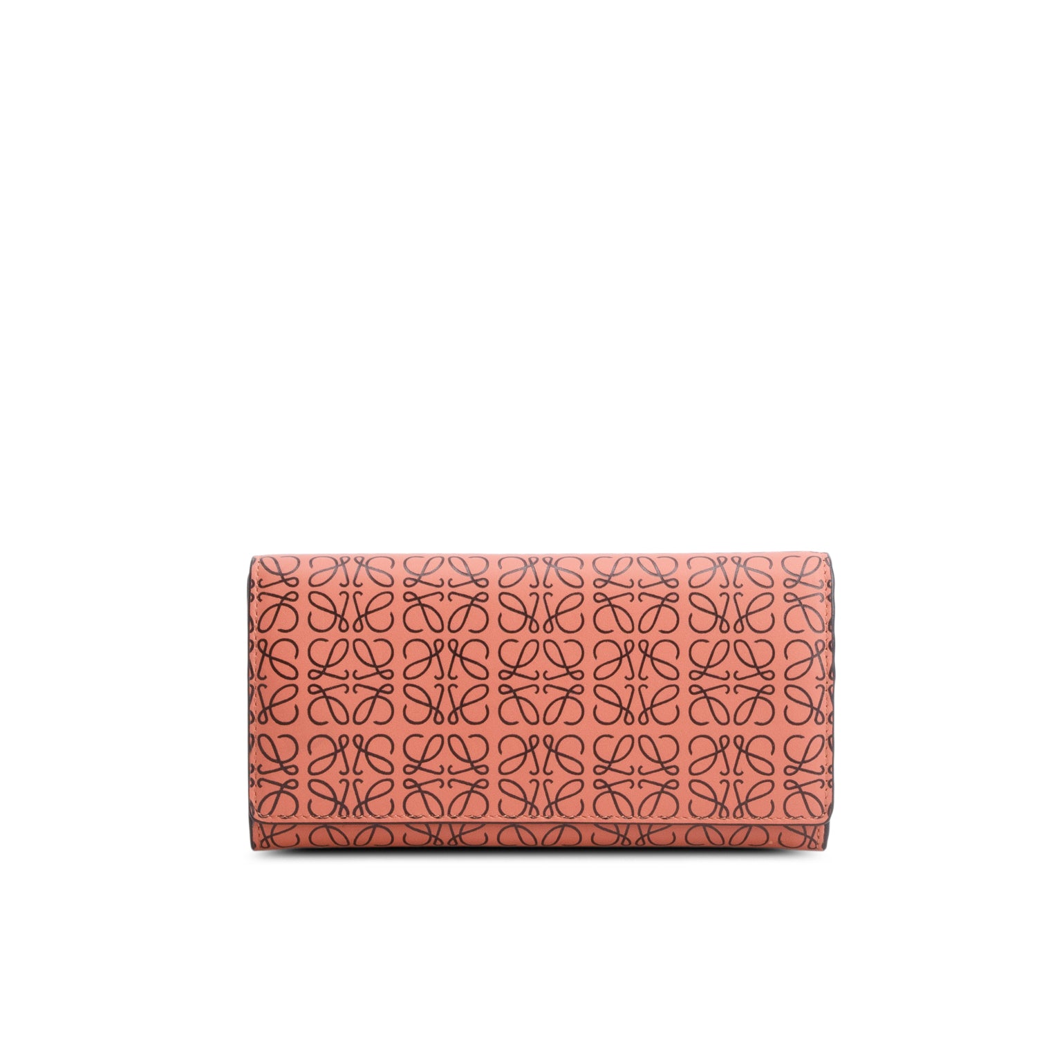 Loewe Pink Leather Repeat Anagram Continental Wallet