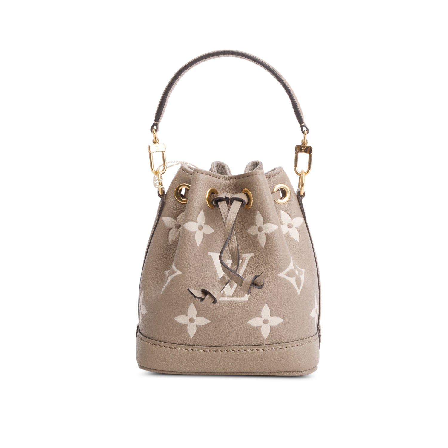 Louis Vuitton Tourterelle Empreinte Monogram Giant Nano Noe w/ Straps