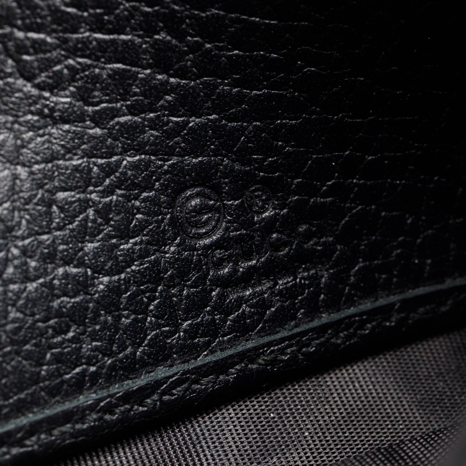 Gucci Black Leather Interlocking GG Continental Wallet