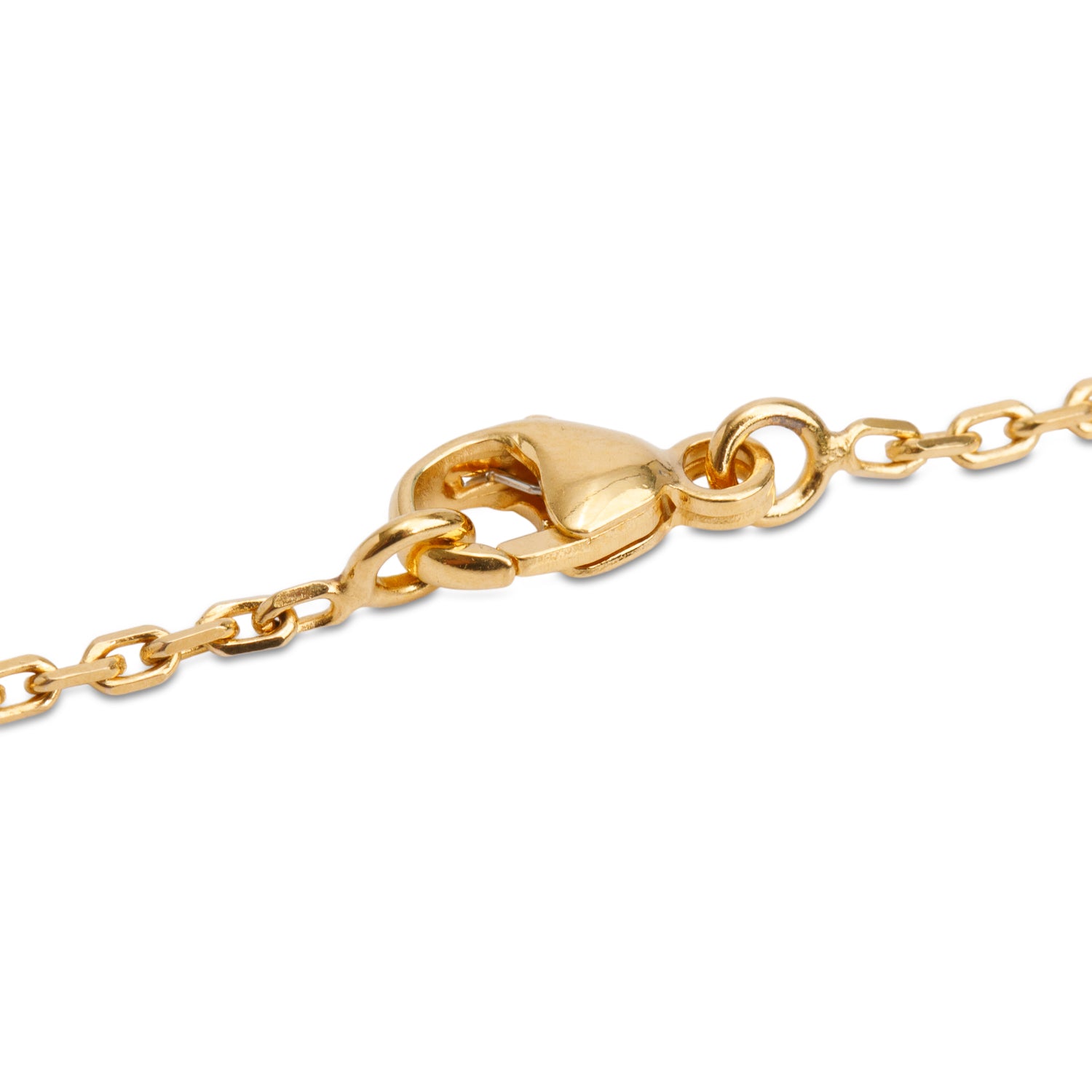 Hermes Gold-Plated Black Swift Leather O'Kelly Pendant Necklace
