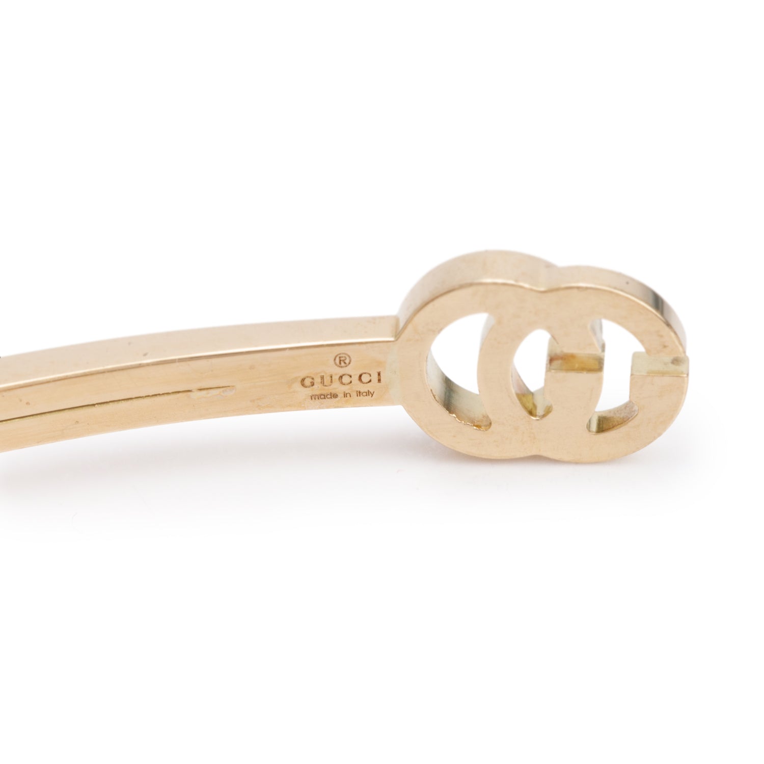 Gucci 18k Yellow Gold GG Running Cuff Bracelet w/ Box