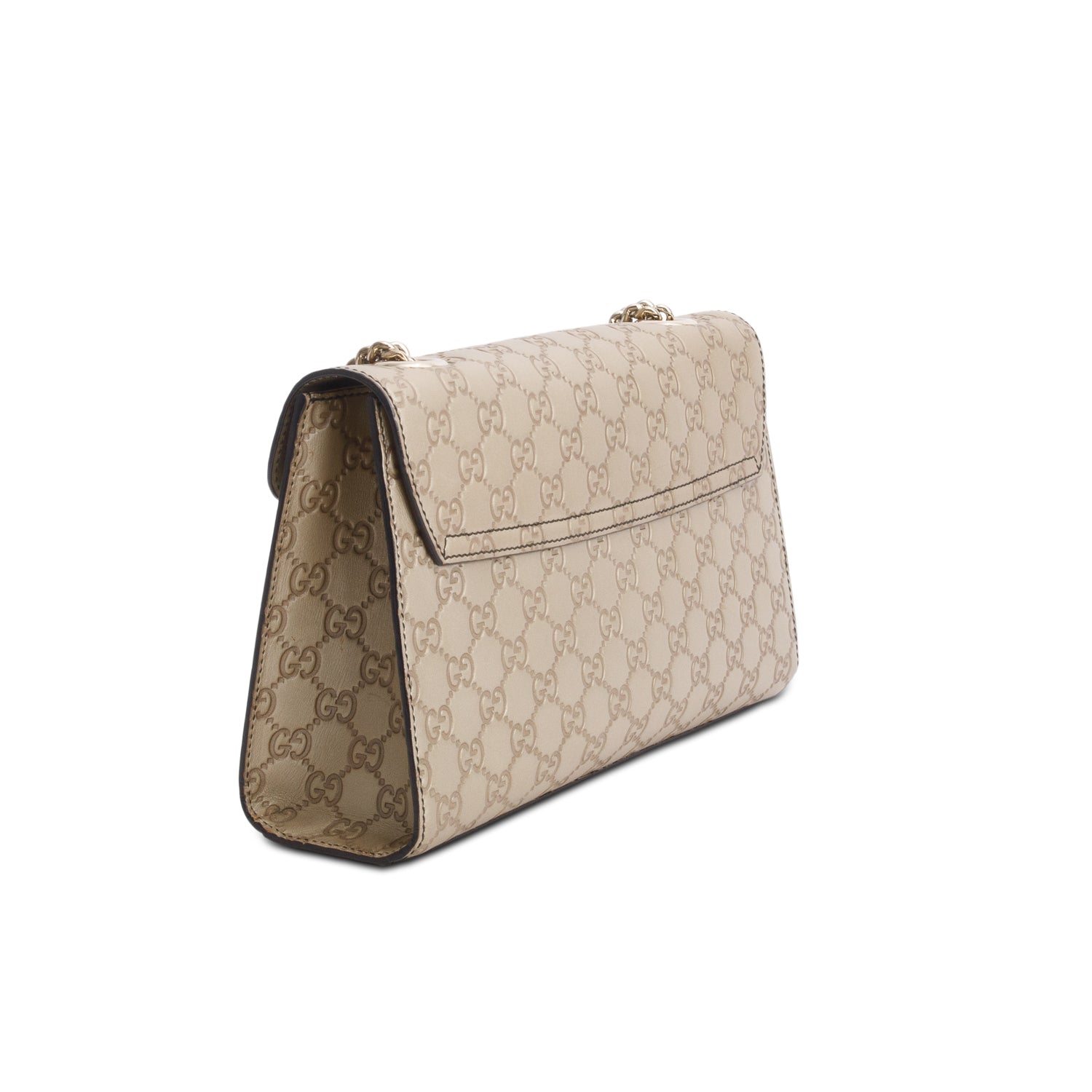 Gucci Metallic Brown Signature Leather Medium Emily Chain Shoulder Bag
