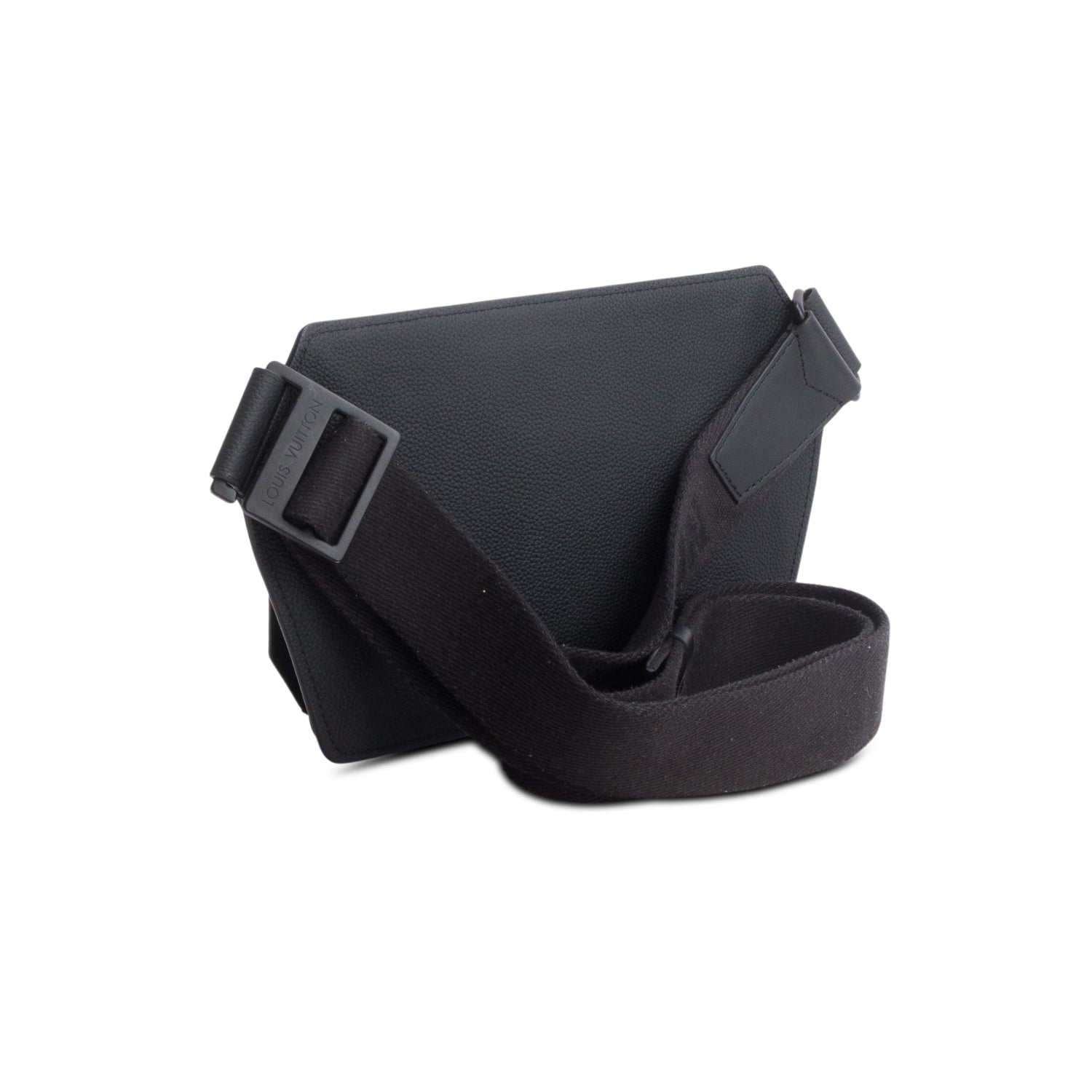 Louis Vuitton Black Grained Calfskin Aerogram Takeoff Sling Bag