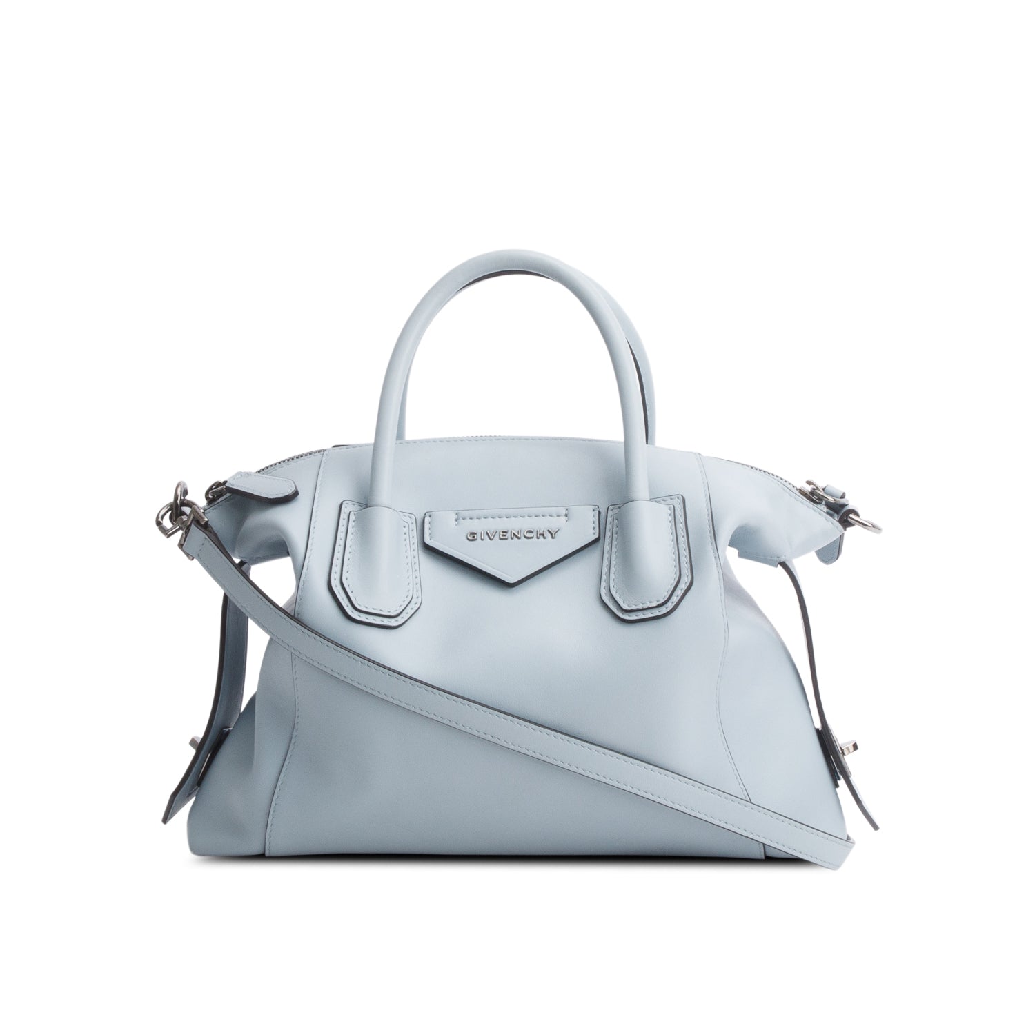 Givenchy 2020 Blue Calfskin Leather Small Soft Antigona Tote w/ Strap