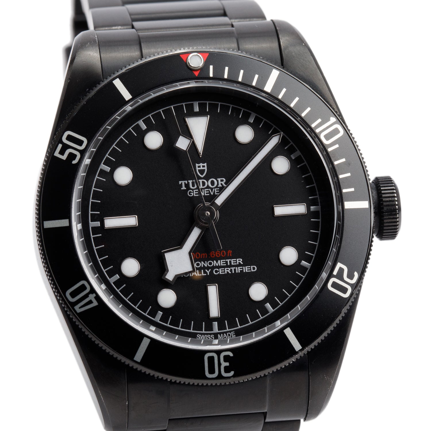 Tudor Black PVD Stainless Steel Black Bay Dark 41 MM Automatic Watch 79230DK w/ Box, Papers & Extra Strap