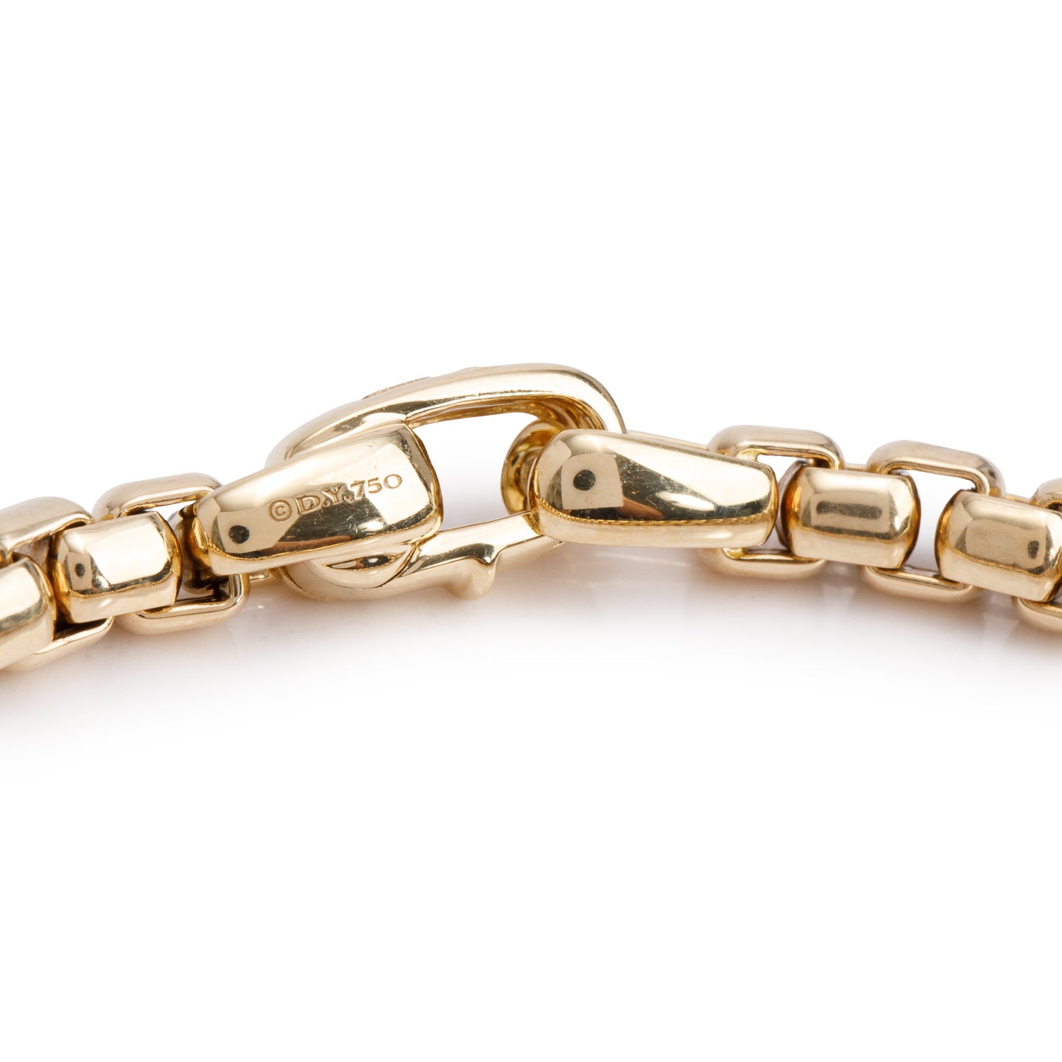 David Yurman 18k Yellow 5 MM Box Chain Bracelet w/ Box