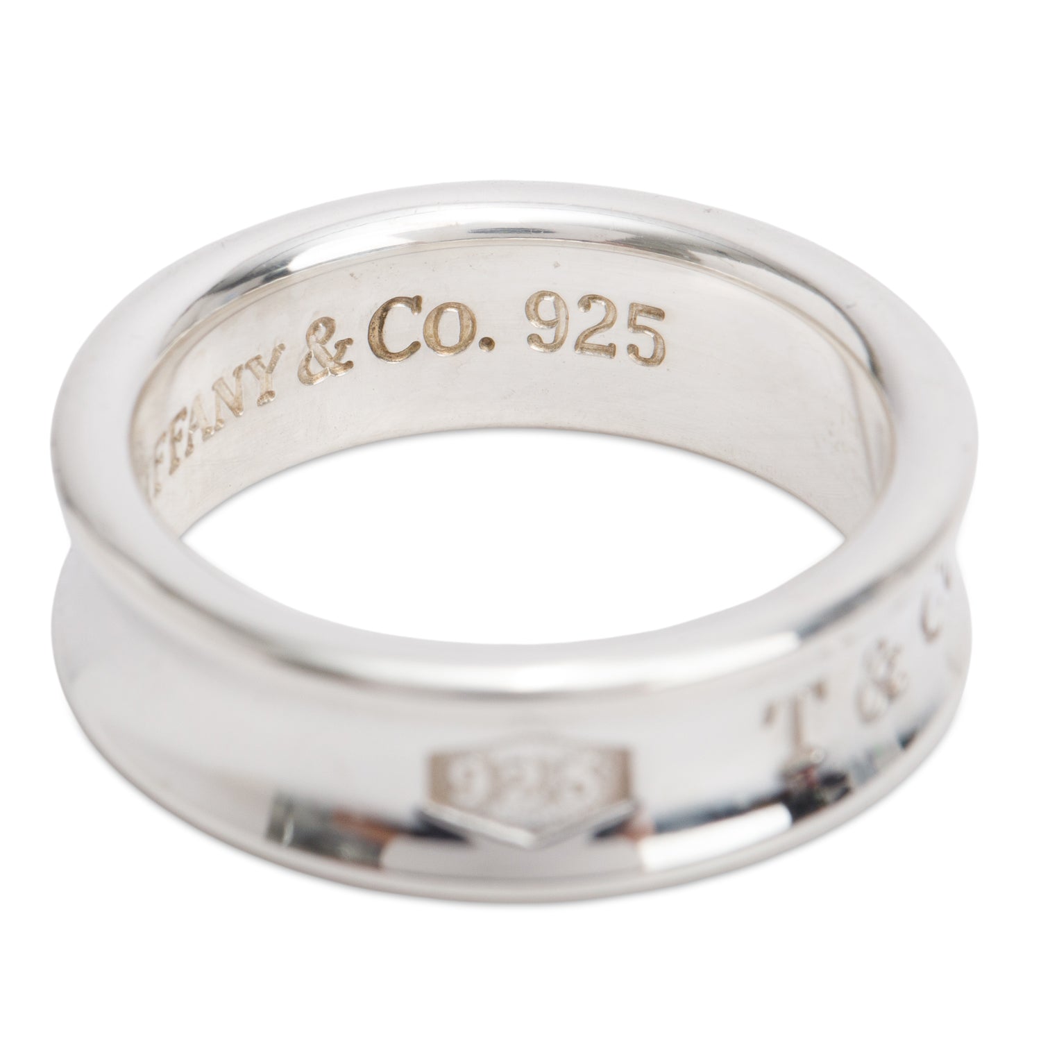 Tiffany & Co. Sterling Silver Medium 1837 Ring, Size 8.25