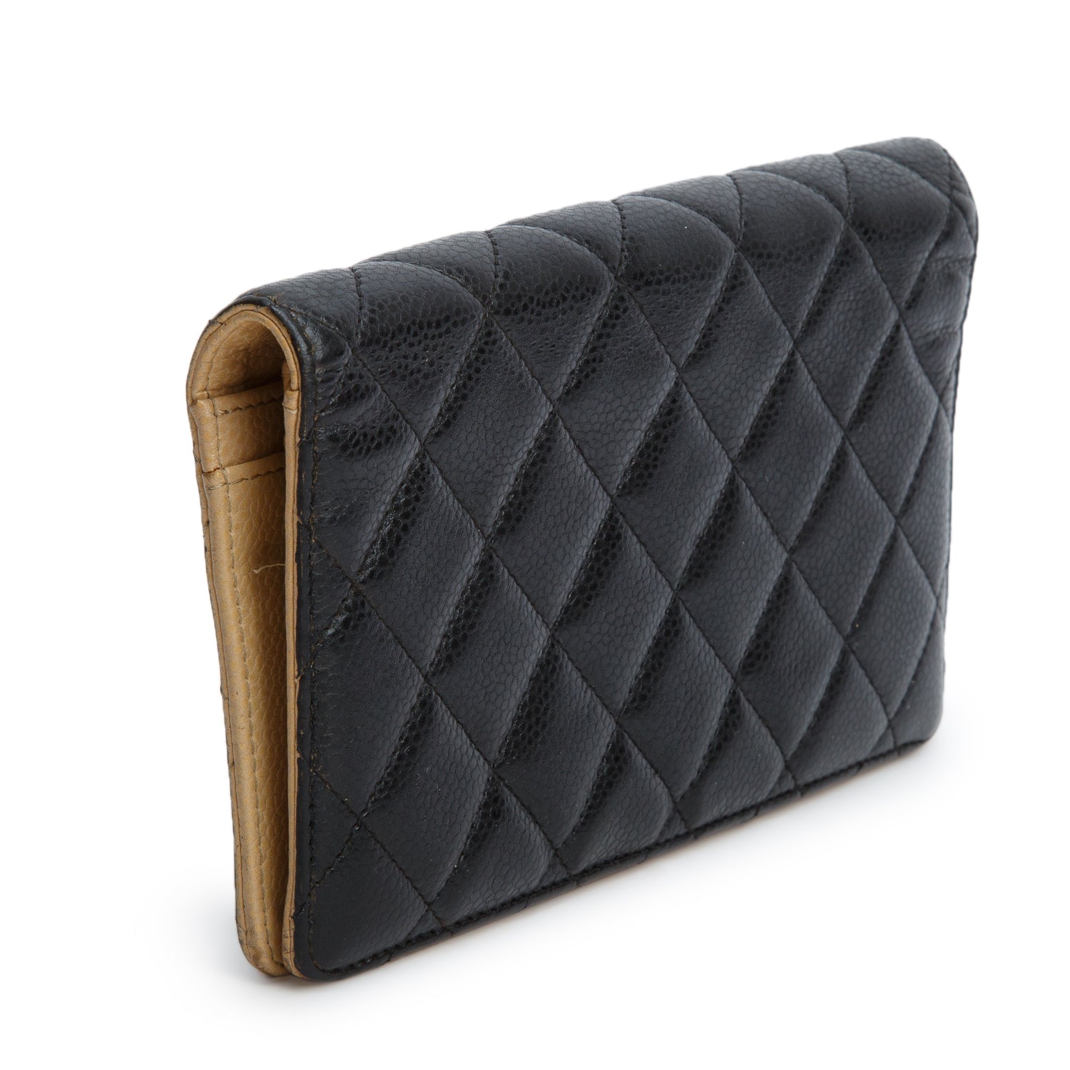 Chanel Black Caviar Quilted Reissue Bi-Fold Wallet w/ Box