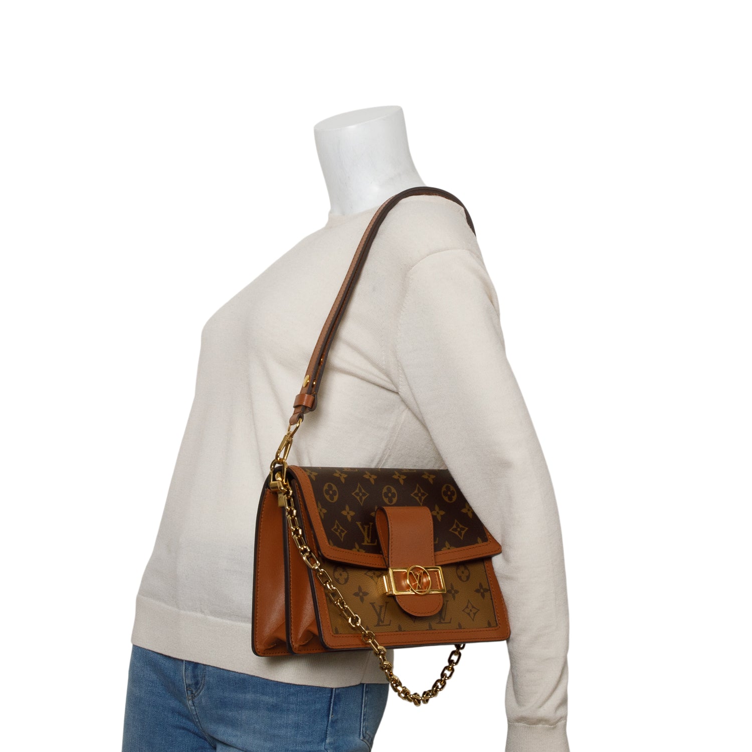 Louis Vuitton 2022 Monogram Reverse Dauphine MM w/ Box, Receipt & Straps