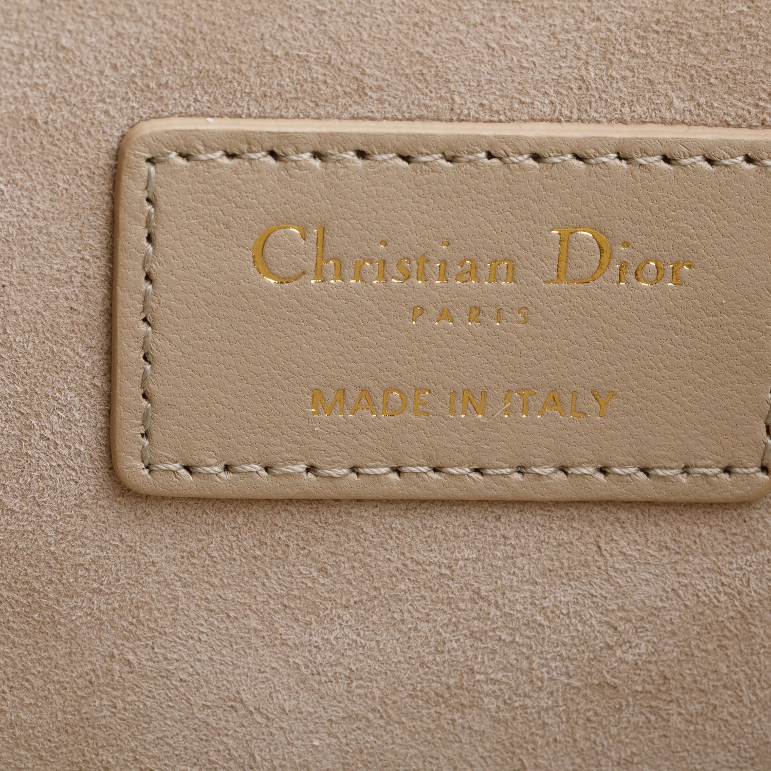 Christian Dior 2023 Beige Lambskin Cannage Medium Lady D-Joy w/ Box & Straps