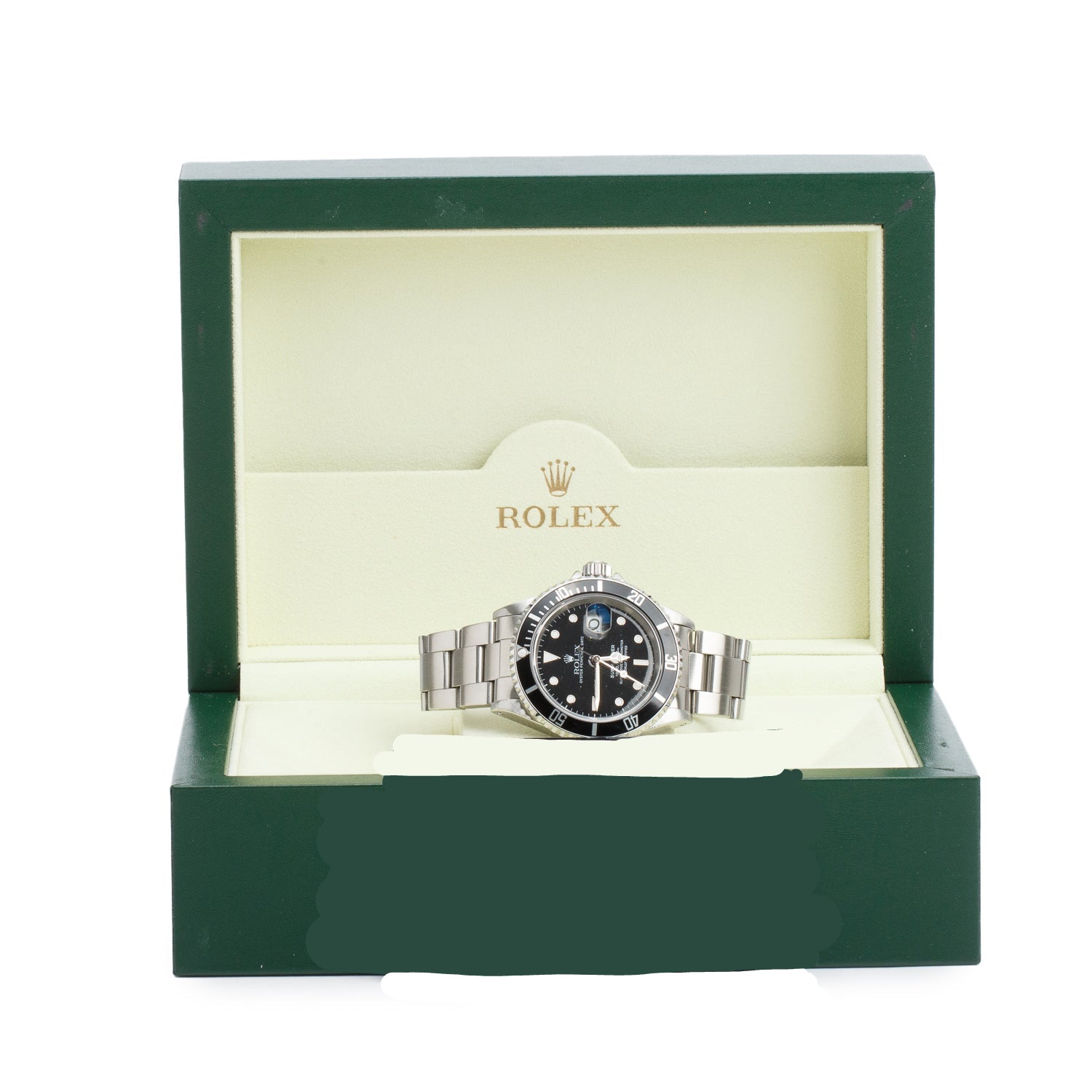 Rolex Stainless Steel Submariner Date 40 MM Watch Black Dial 16610 w/ Box