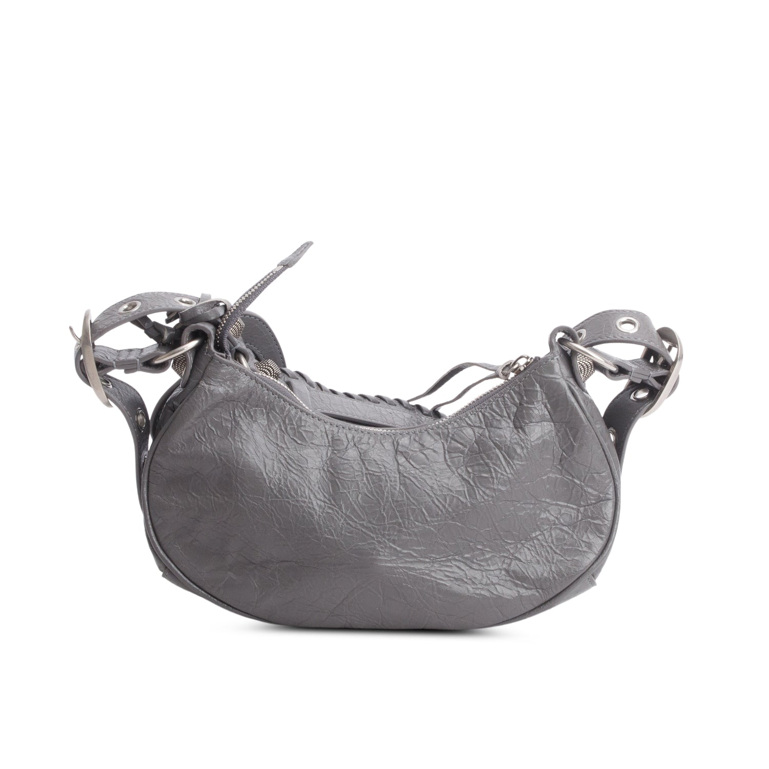 Balenciaga Grey Agneau Arena Le Cagole Shoulder Bag XS