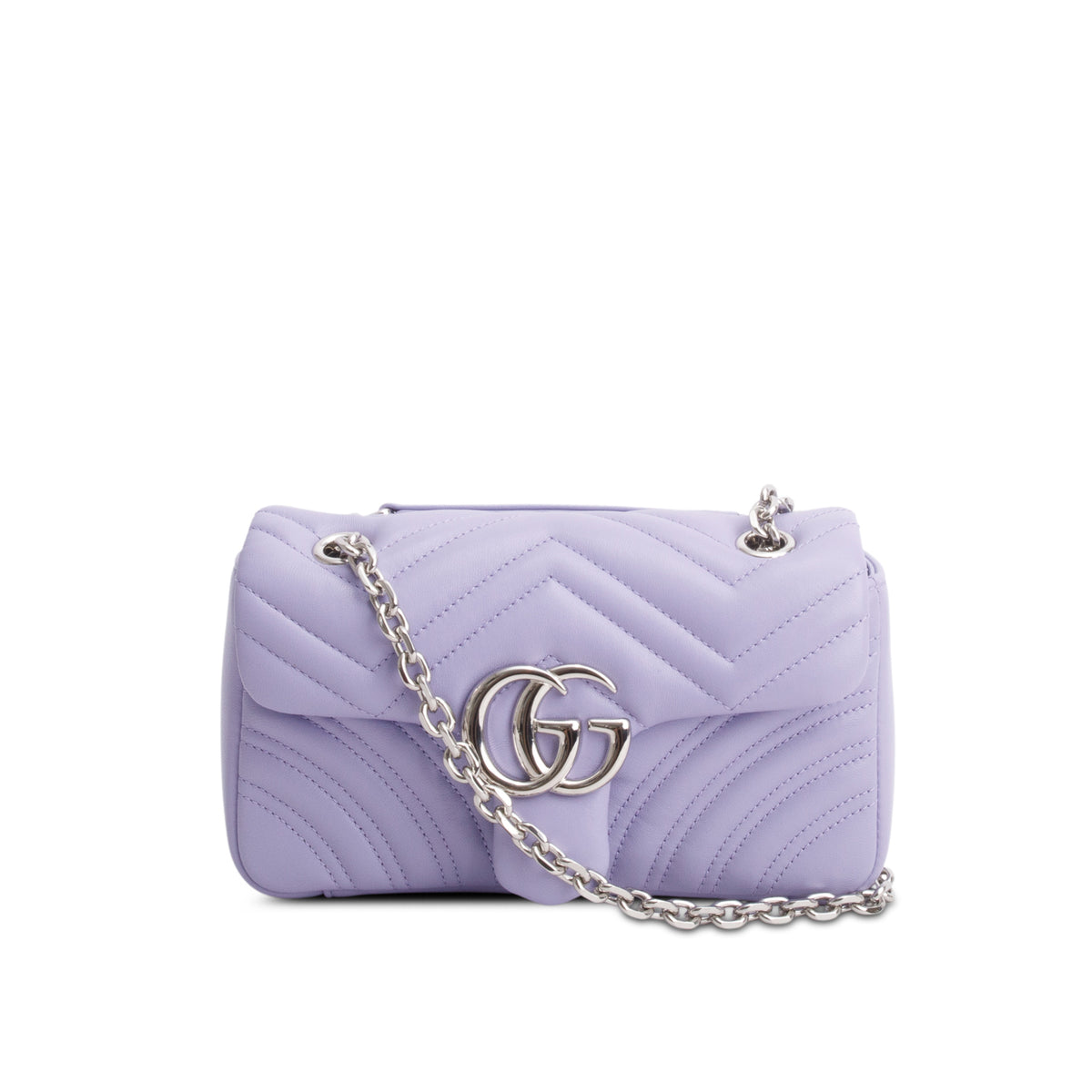 Gucci Purple Leather GG Marmont Small Shoulder Bag – OLIVER'S