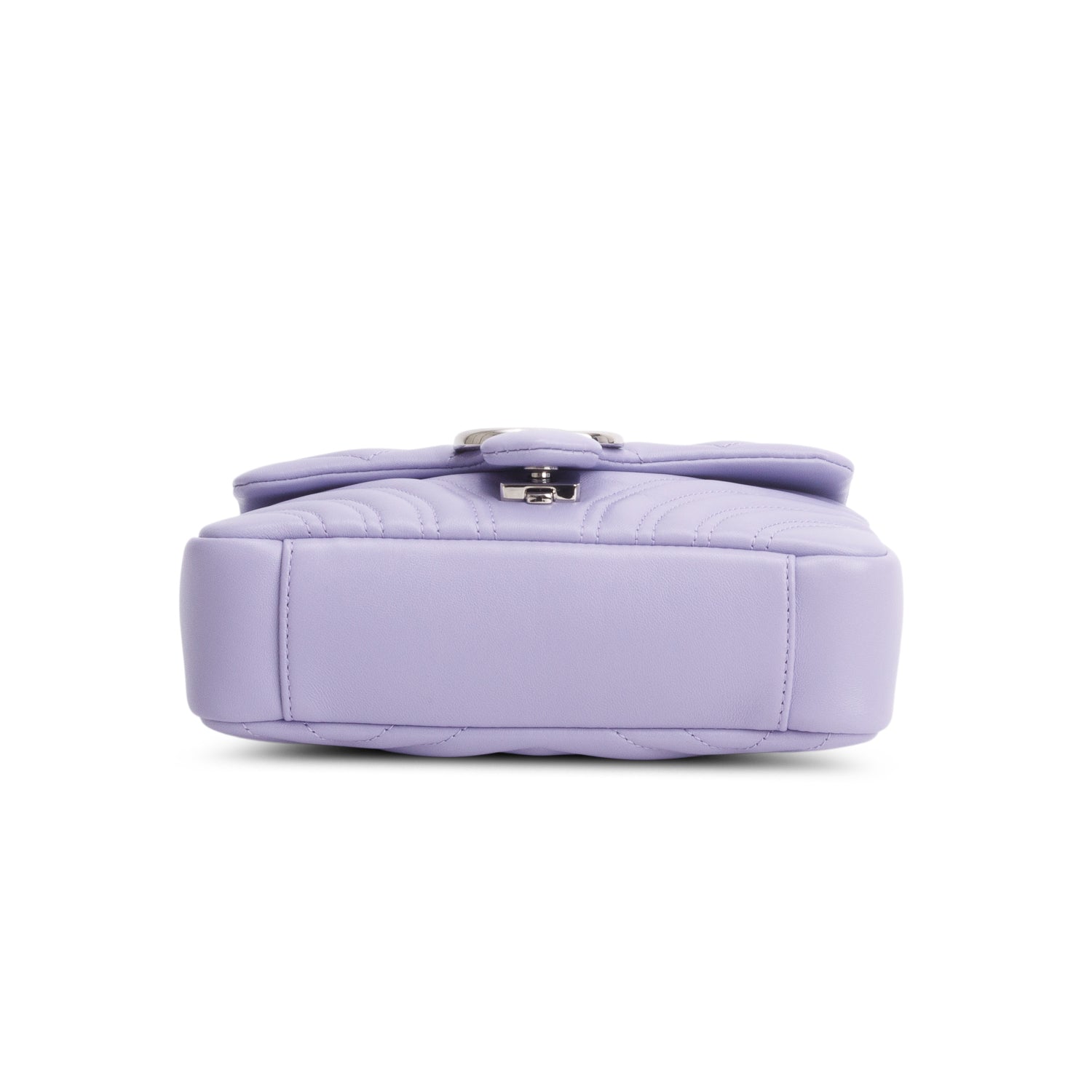 Gucci Purple Leather GG Marmont Small Shoulder Bag