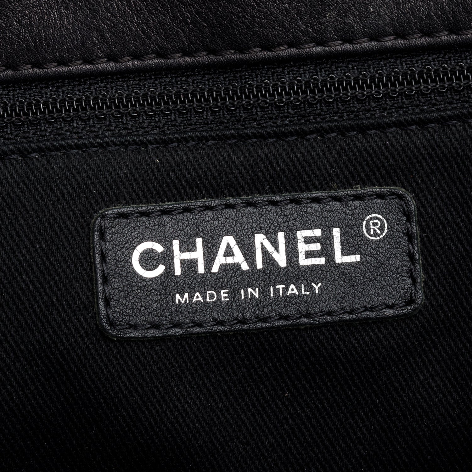 Chanel Black Calfskin Quilted Shopping in Chains Tote