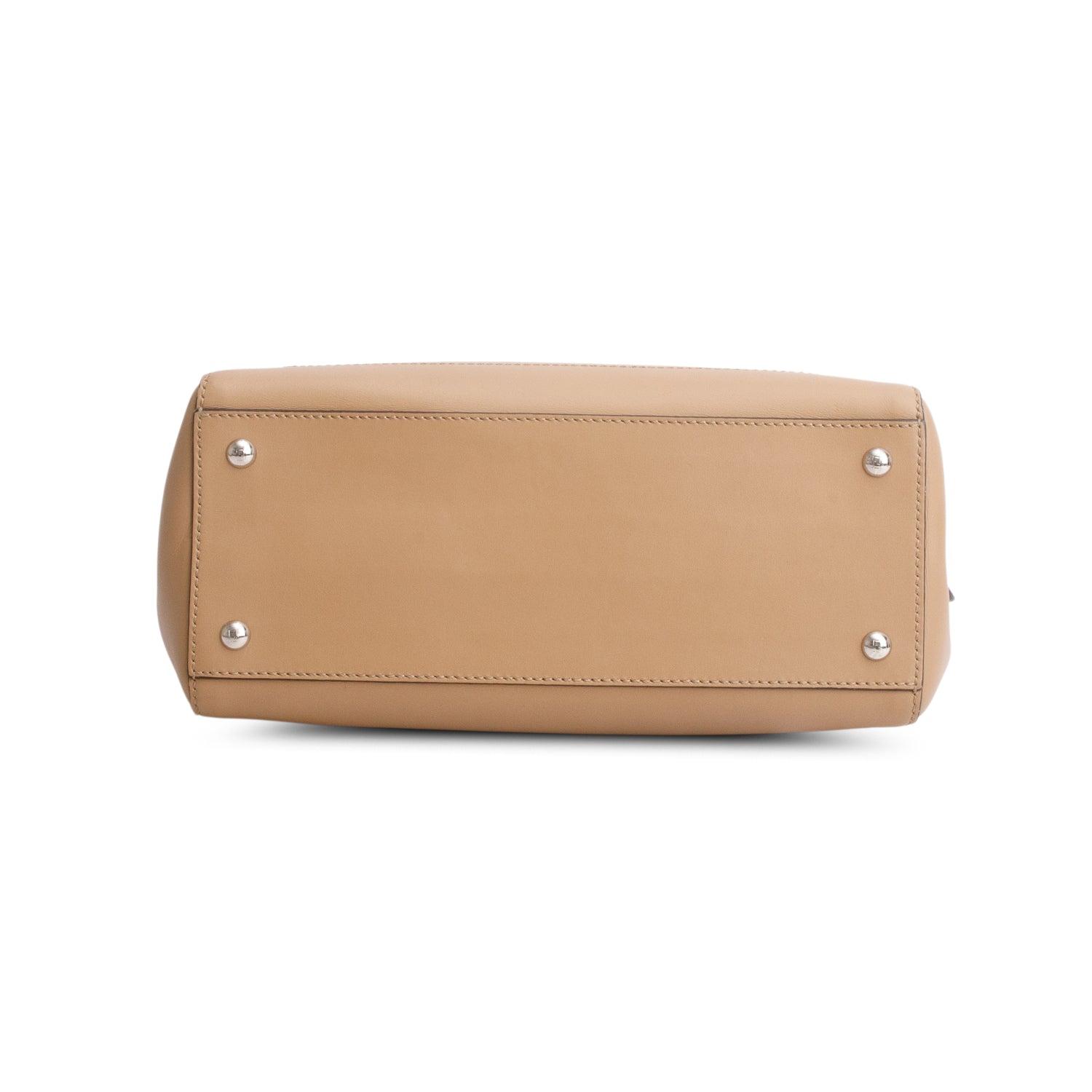 Fendi Brown Vitello Baltico Dolce DotCom Satchel w/ Strap
