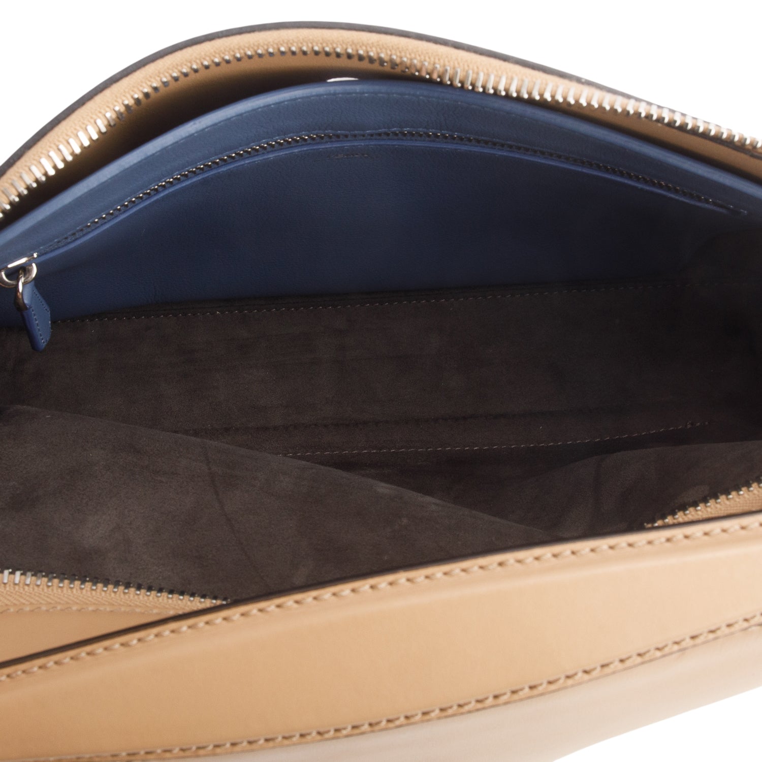 Fendi Brown Vitello Baltico Dolce DotCom Satchel w/ Strap