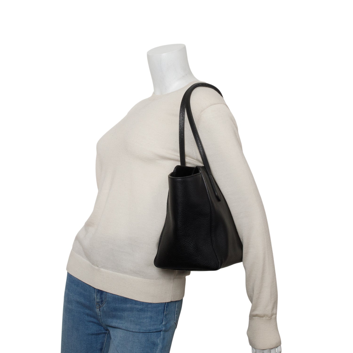 Gucci Black Dollar Calfskin Small Swing Tote
