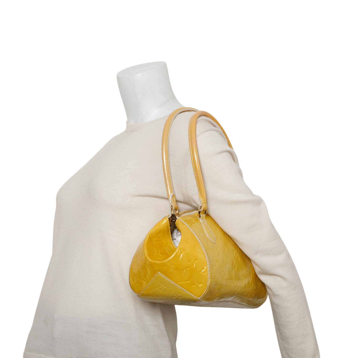 Louis Vuitton Yellow Monogram Vernis Sherwood PM