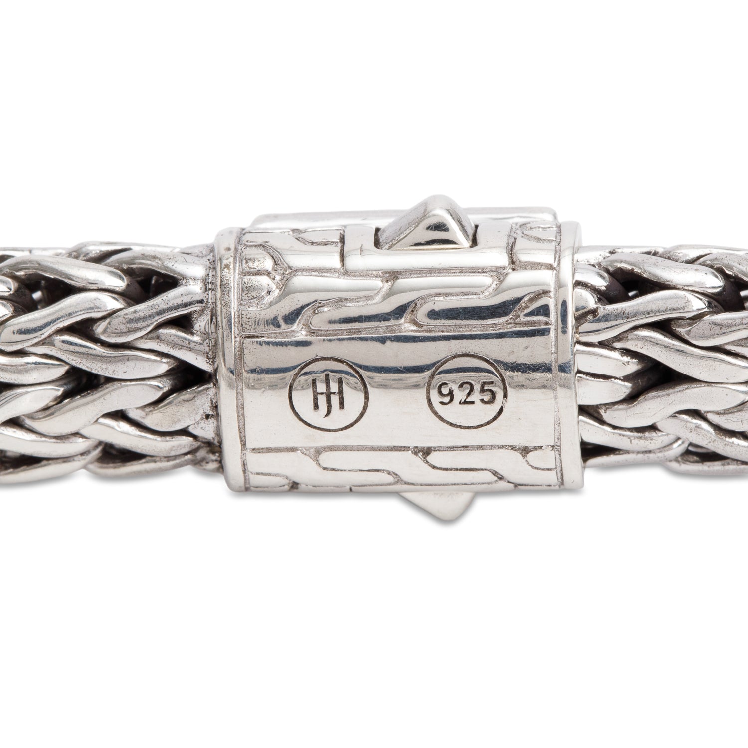 John Hardy Sterling Silver 8 MM Classic Chain Icon Bracelet with Black Sapphire