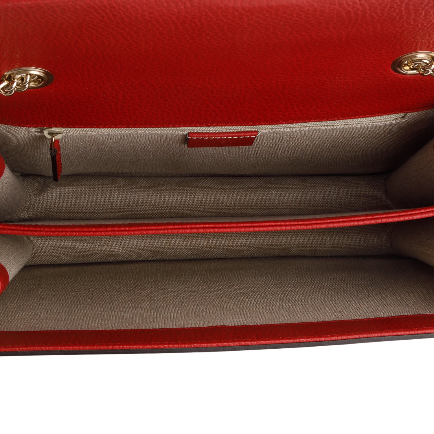 Gucci Red Dollar Calfskin Medium Interlocking GG Shoulder Bag w/ Box