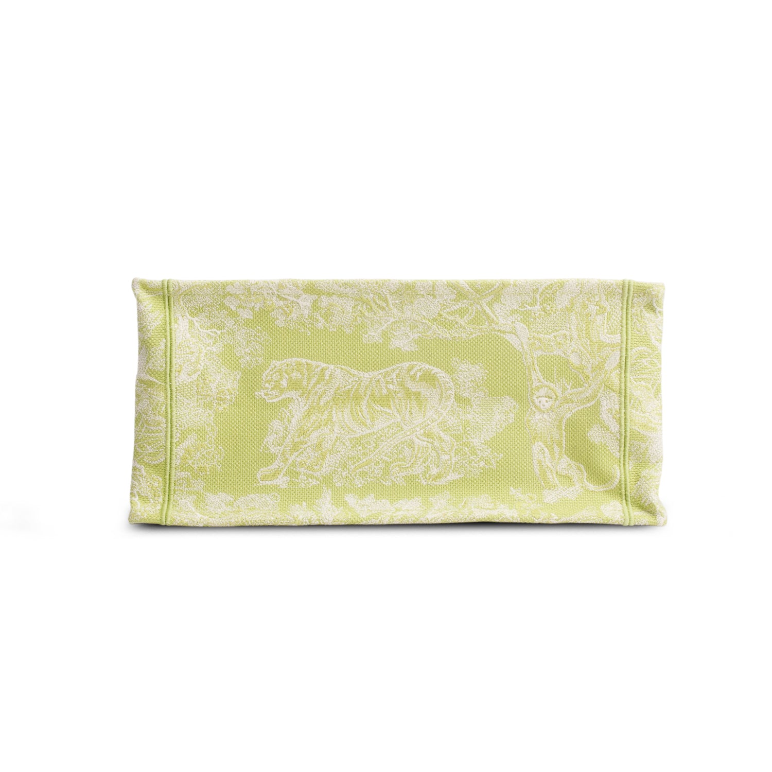 Christian Dior 2021 Green Canvas Embroidered Medium Zodiac Toile de Jouy Book Tote w/ Authenticity Card
