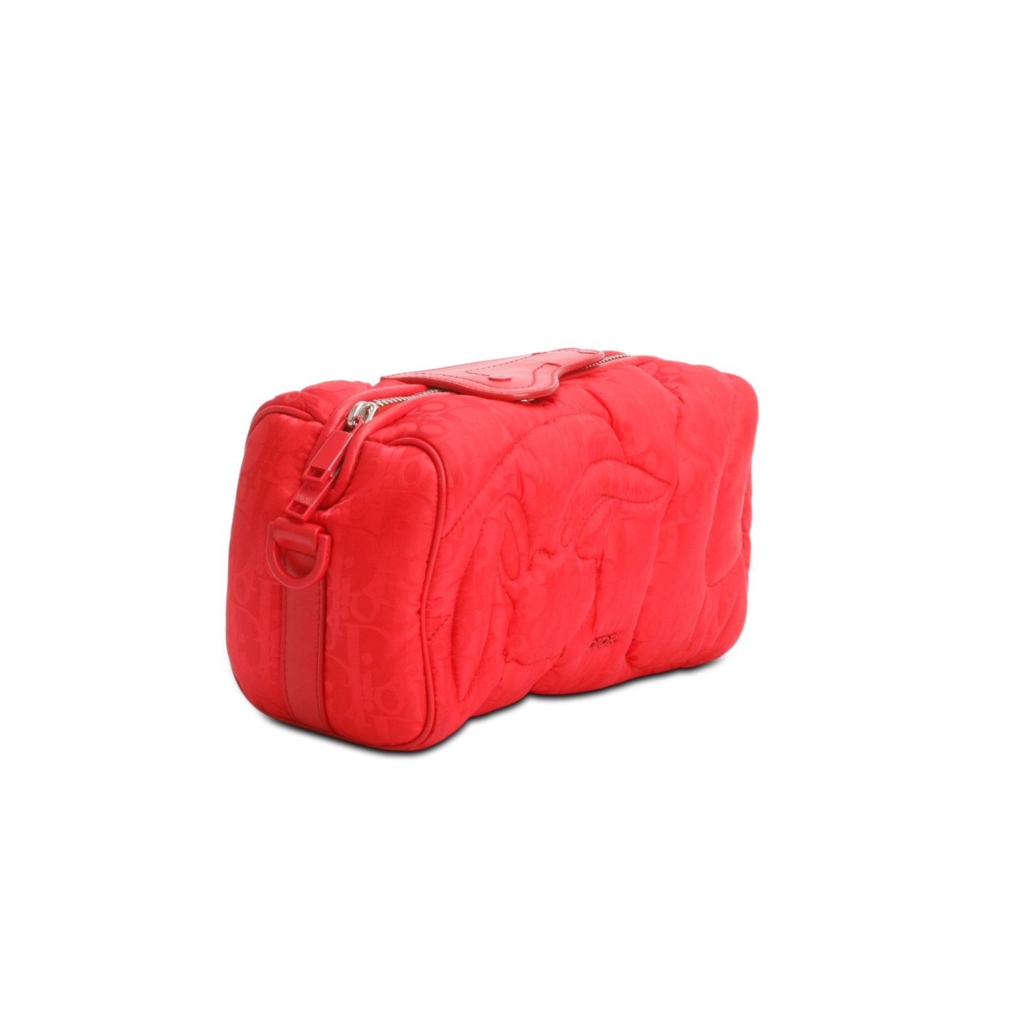 Christian Dior x ERL 2022 Red Nylon Oblique Mirage Lingot Crossbody Bag w/ Box