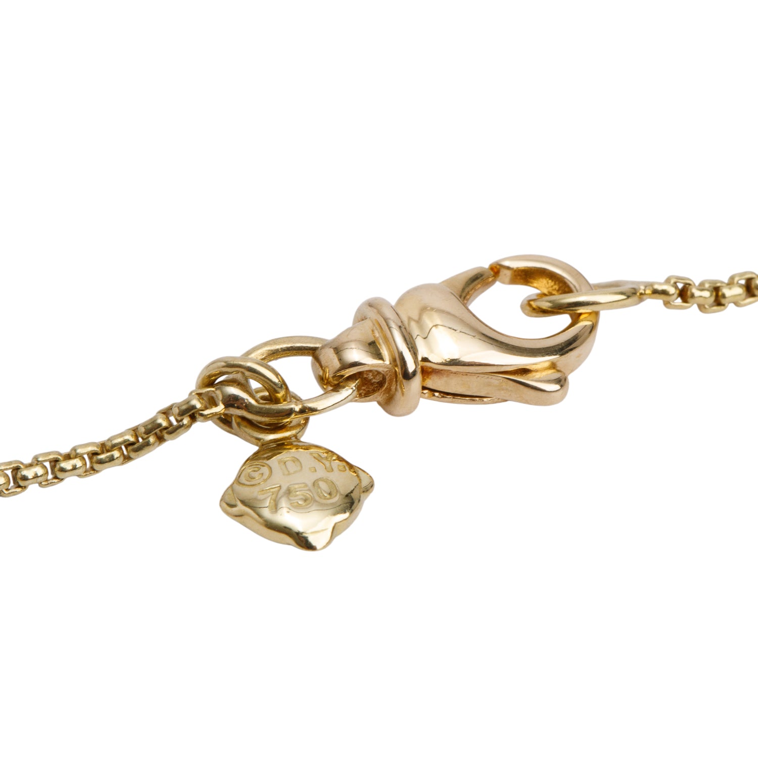 David Yurman 18k Yellow Gold Cable Collectibles Open Heart Pendant Necklace w/ Box