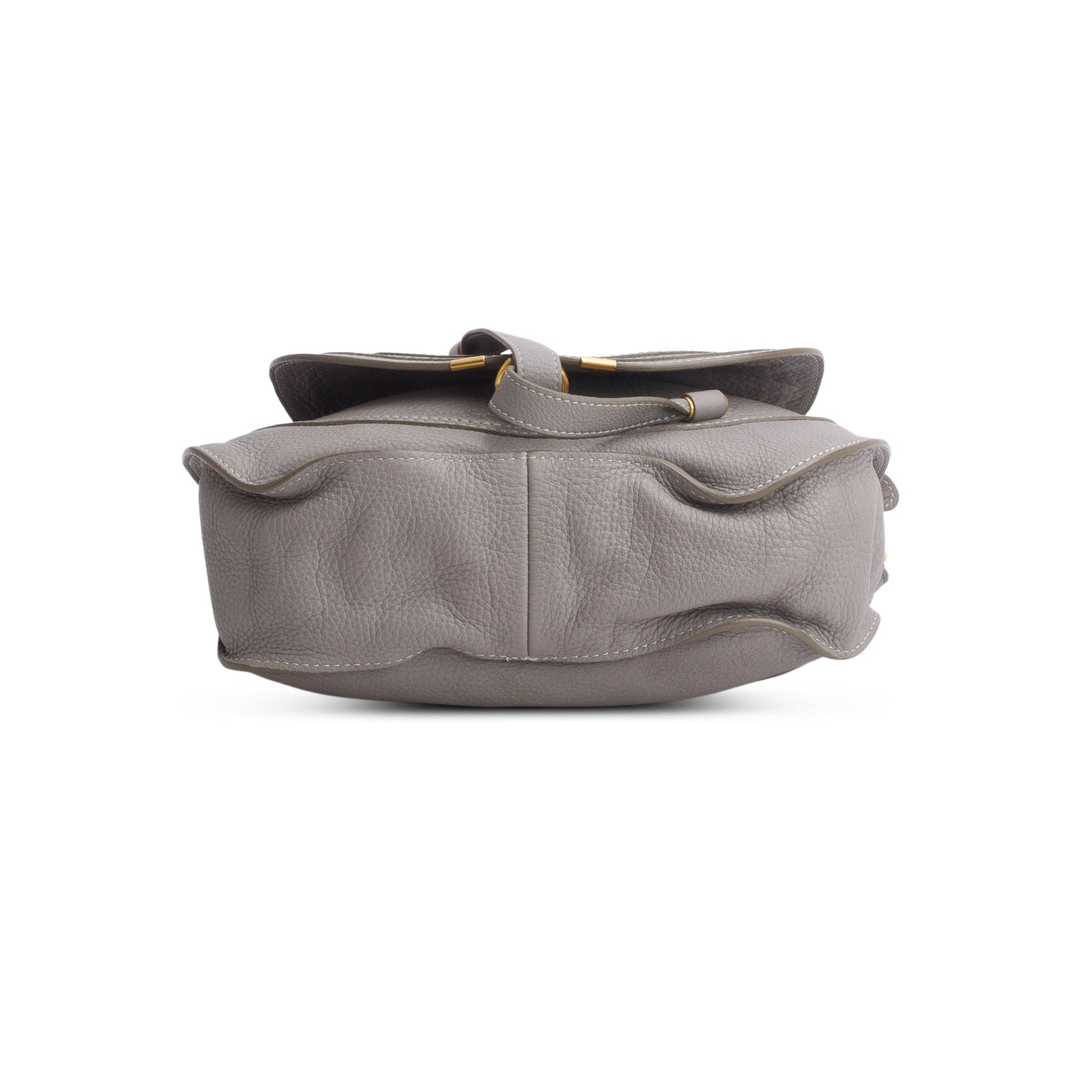 Chloe Grey Calfskin Leather Medium Marcie Shoulder Bag