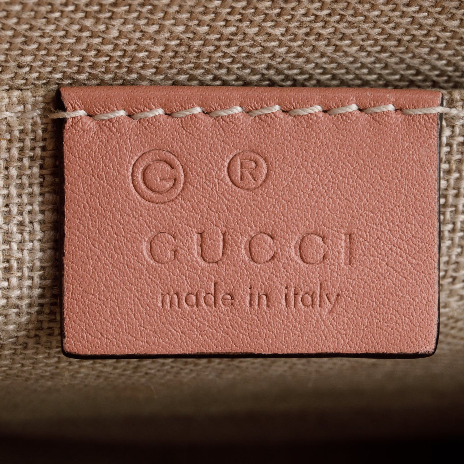 Gucci Pink Signature Leather Medium Emily Chain Shoulder Bag