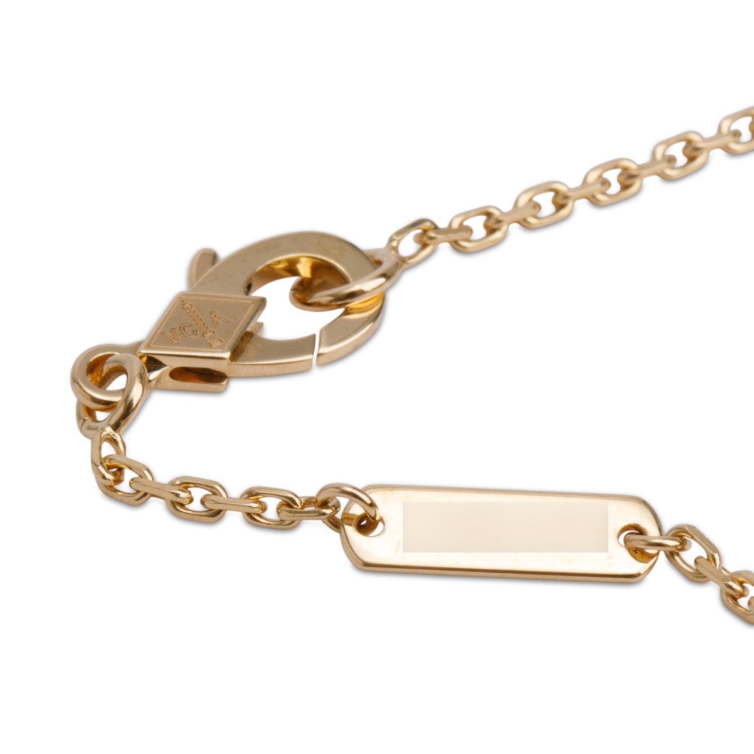 Van Cleef & Arpels 18k Yellow Gold Vintage Alhambra Carnelian Pendant Necklace
