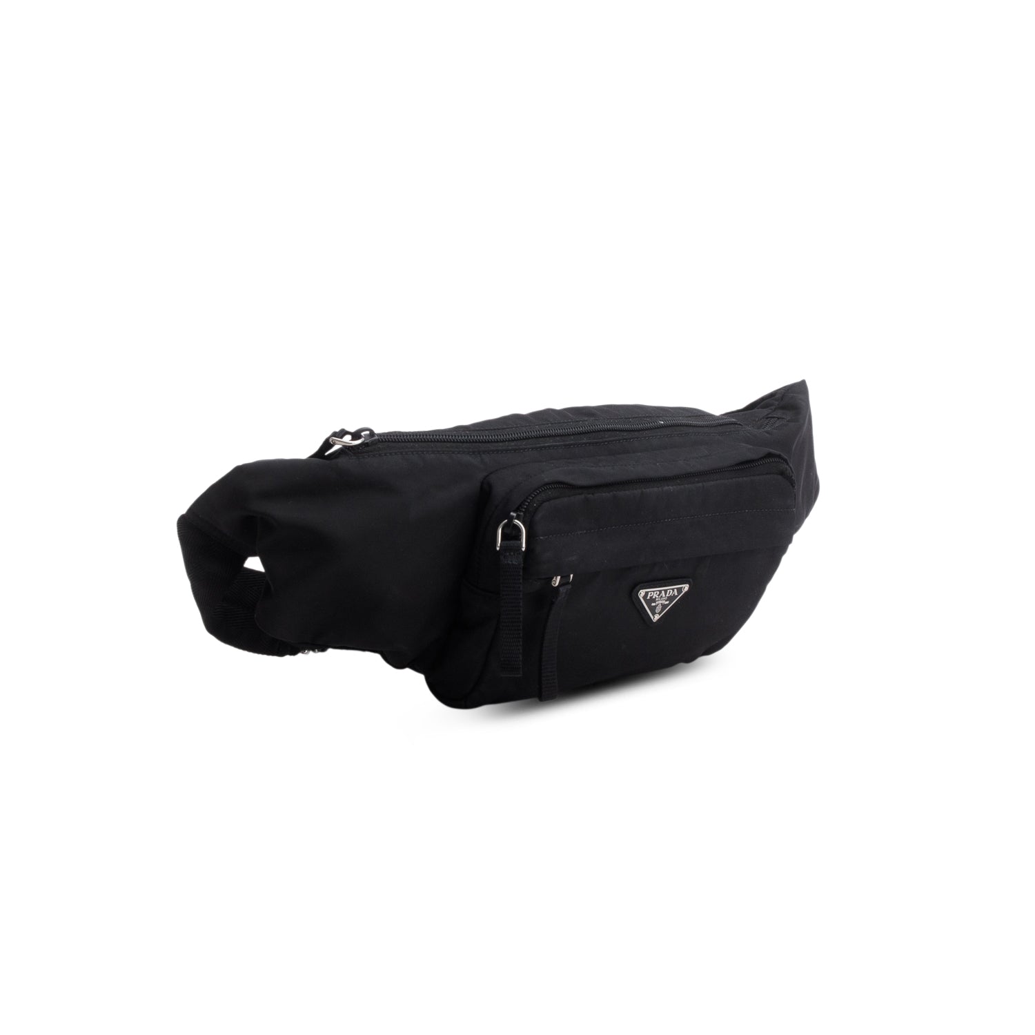 Prada Black Re-Nylon Leather Belt Bag